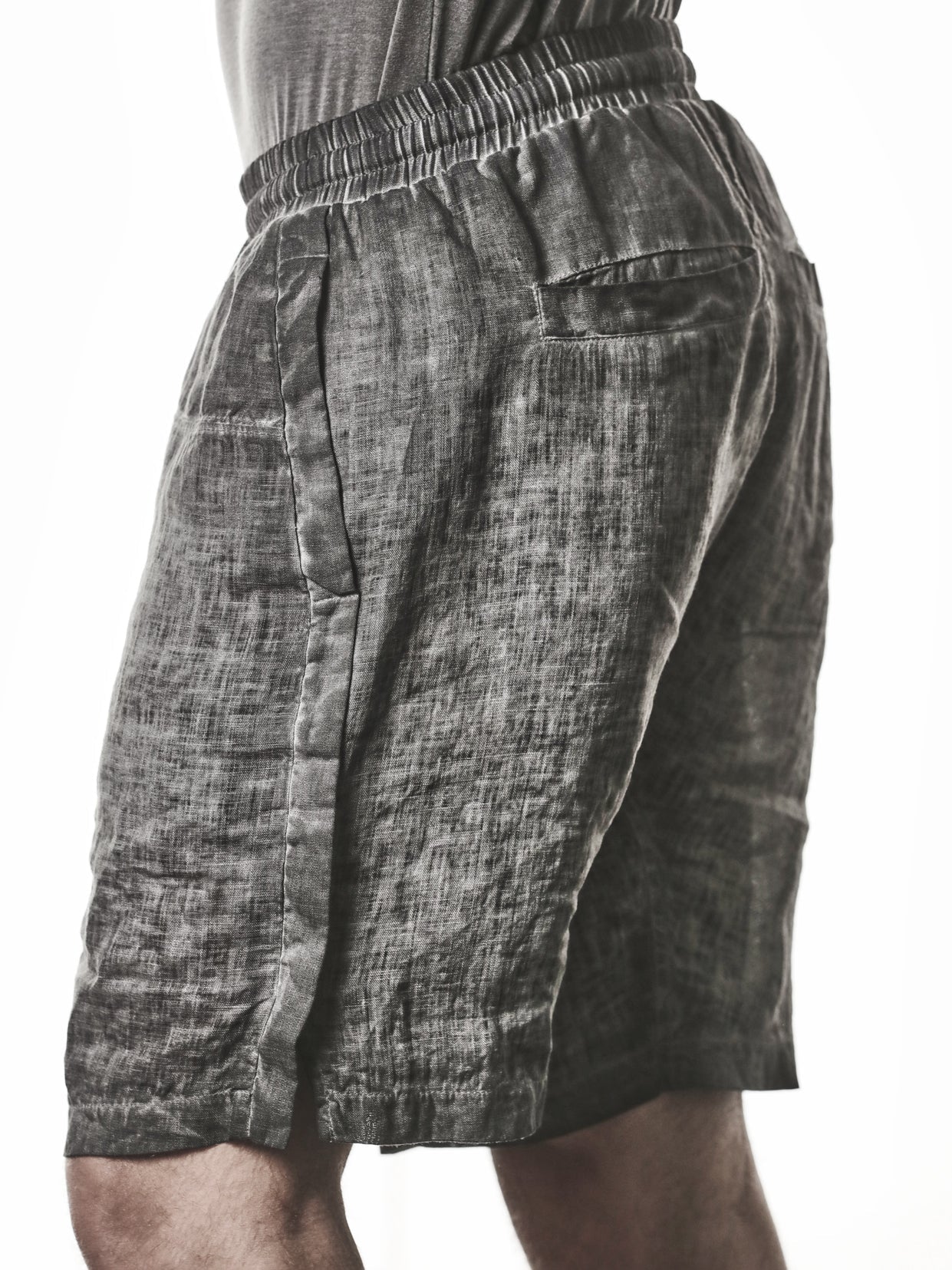 Drop Crotch Linen Shorts - by THOM KROM
