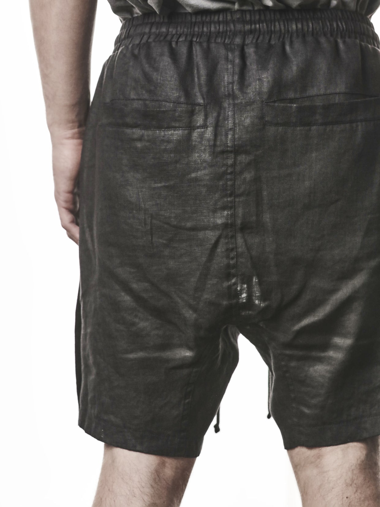 Drop Crotch Linen Shorts - by THOM KROM