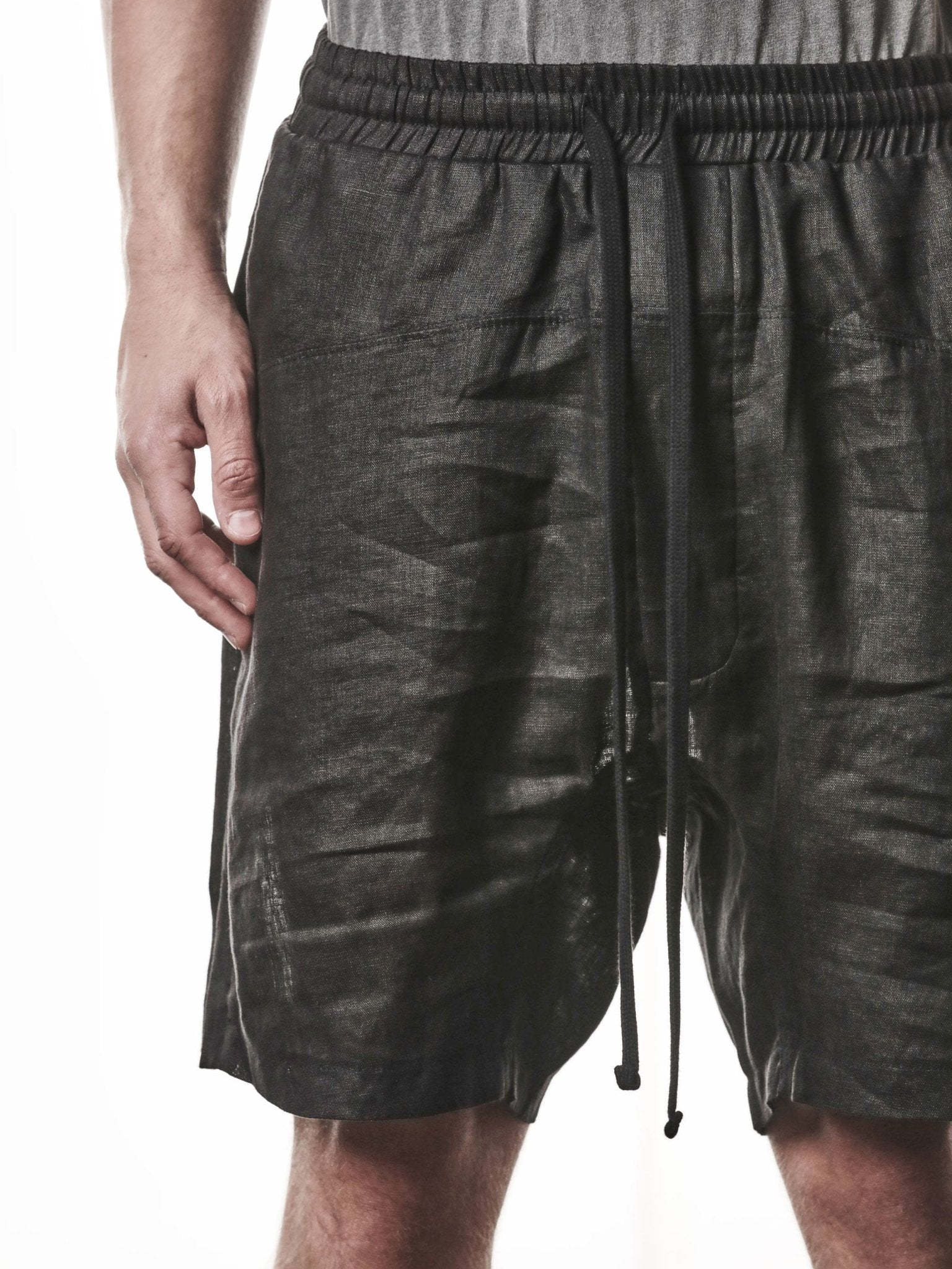Drop Crotch Linen Shorts - by THOM KROM
