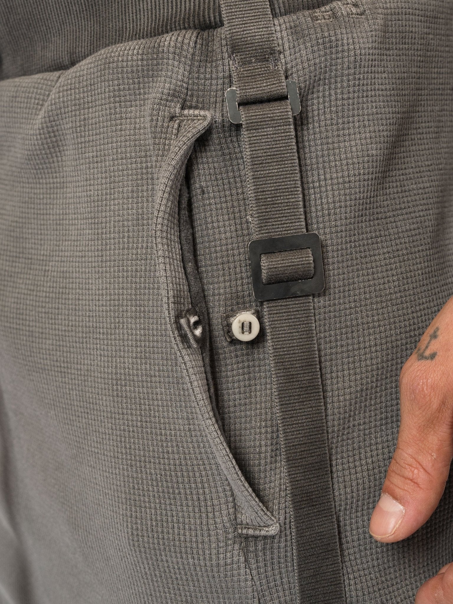 Dropped - Crotch Waffle Knit Jogger Pants - by BORIS BIDJAN SABERI