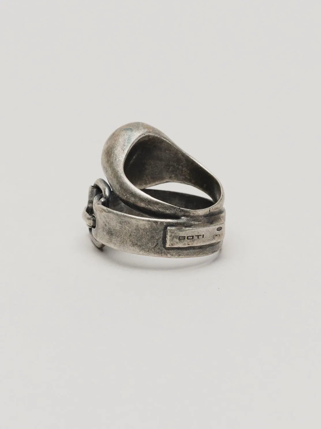 Goti Double Signet Silver Ring