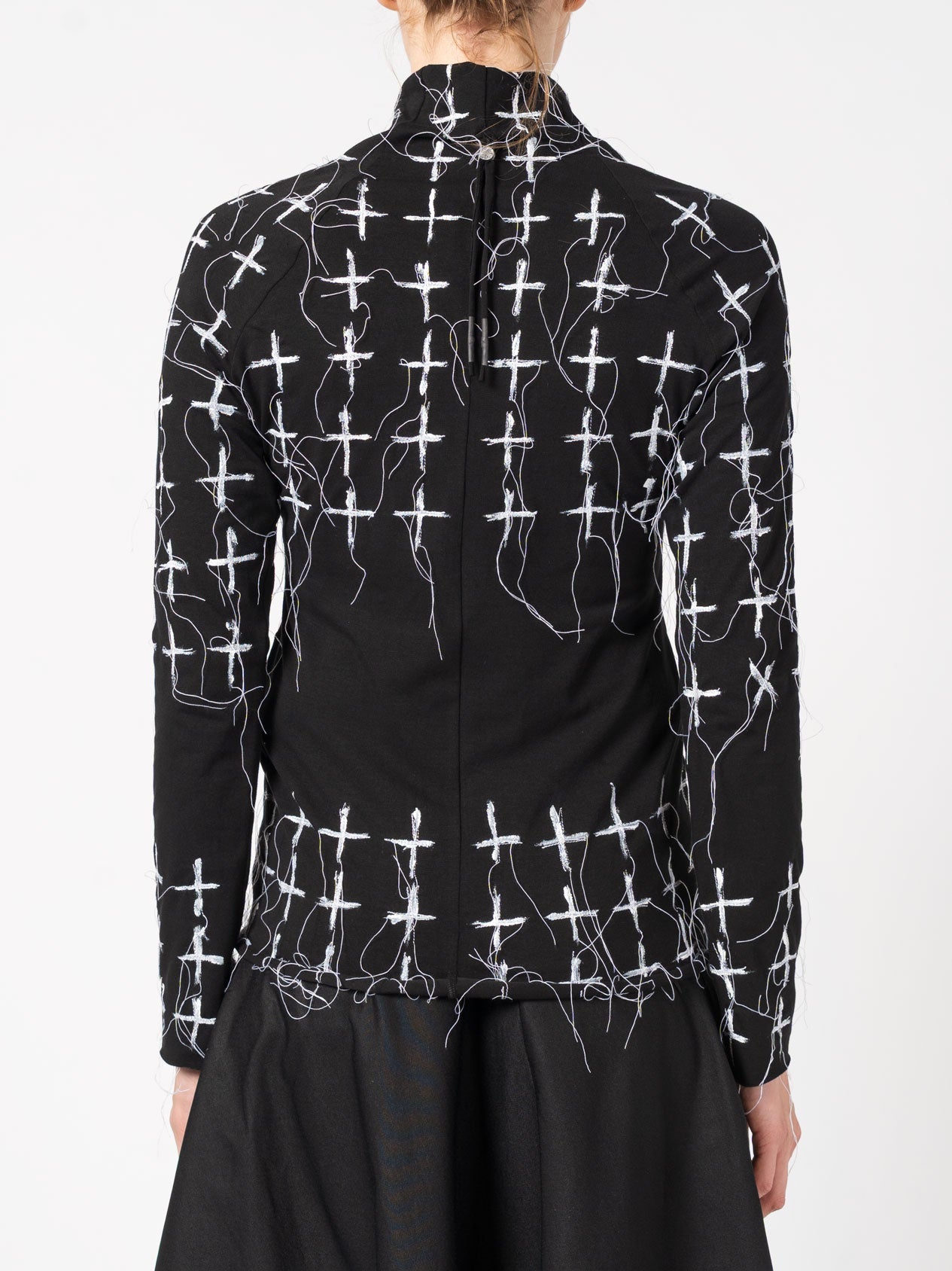 Embroidered High - Neck Top - by 139DEC