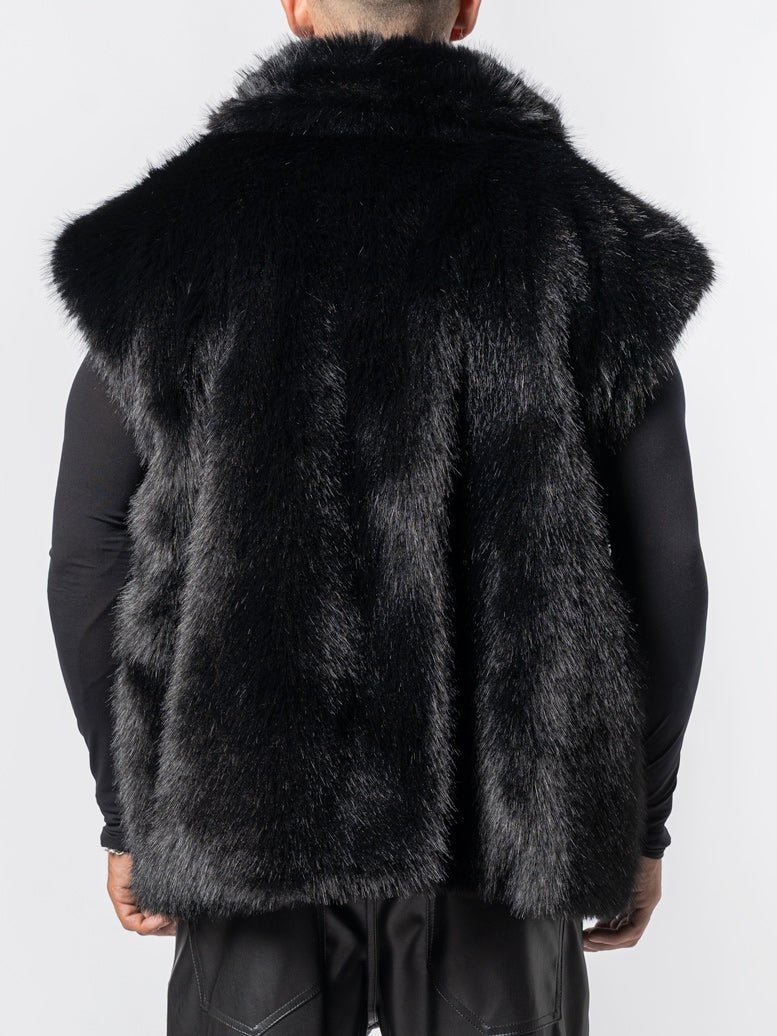 Faux Fur Zip Vest - by NOSTRA SANTISSIMA