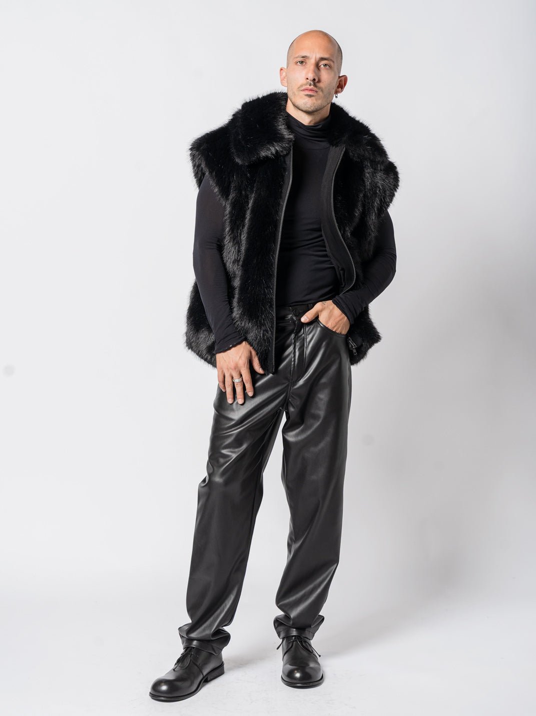 Faux Fur Zip Vest - by NOSTRA SANTISSIMA