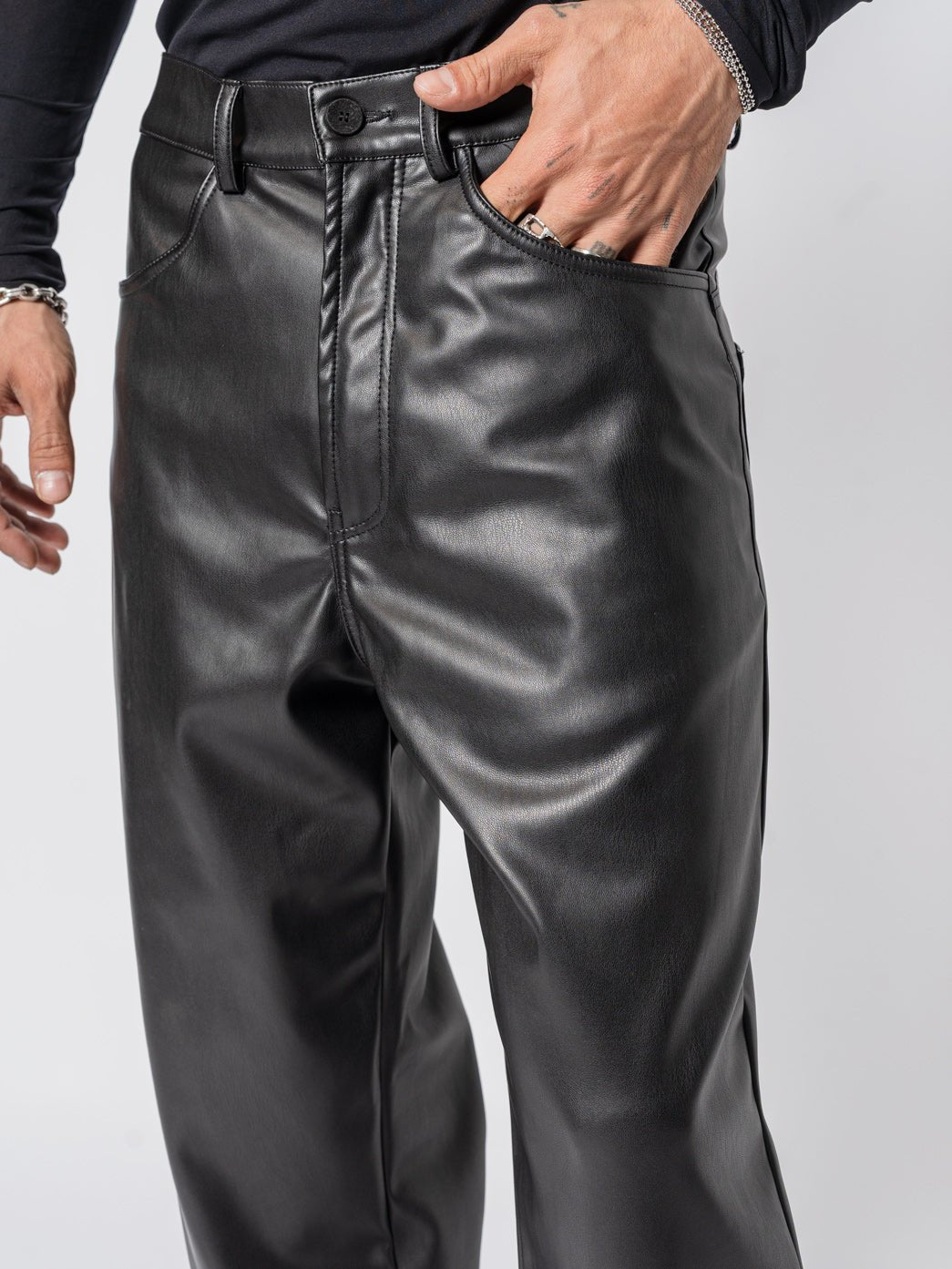 Faux Leather Trousers - by NOSTRA SANTISSIMA