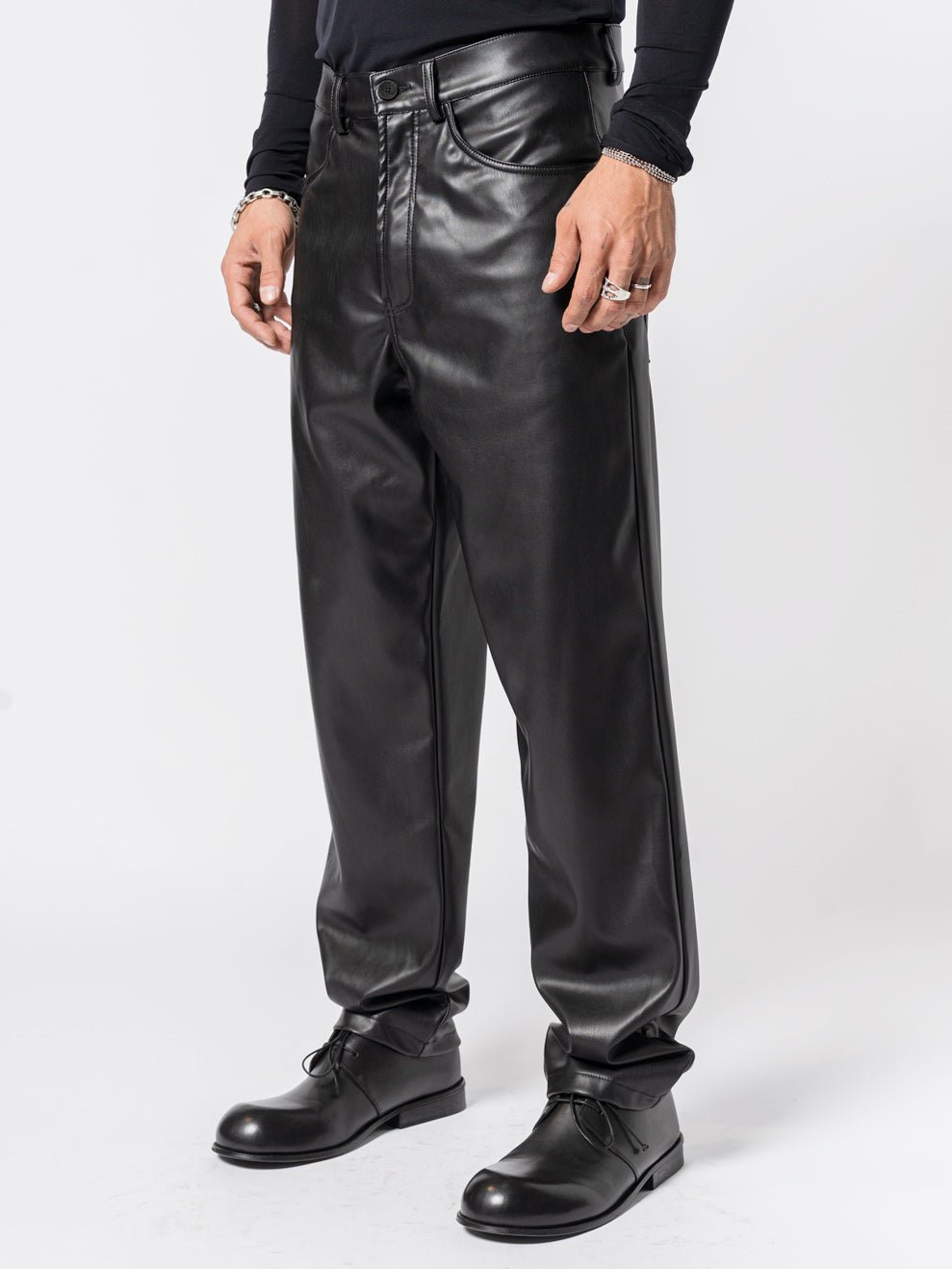 Faux Leather Trousers - by NOSTRA SANTISSIMA