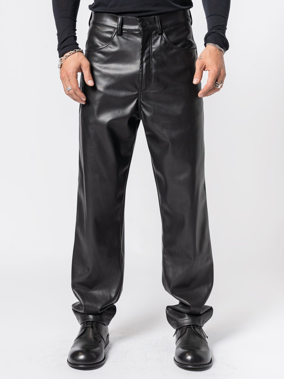 Faux Leather Trousers - by NOSTRA SANTISSIMA