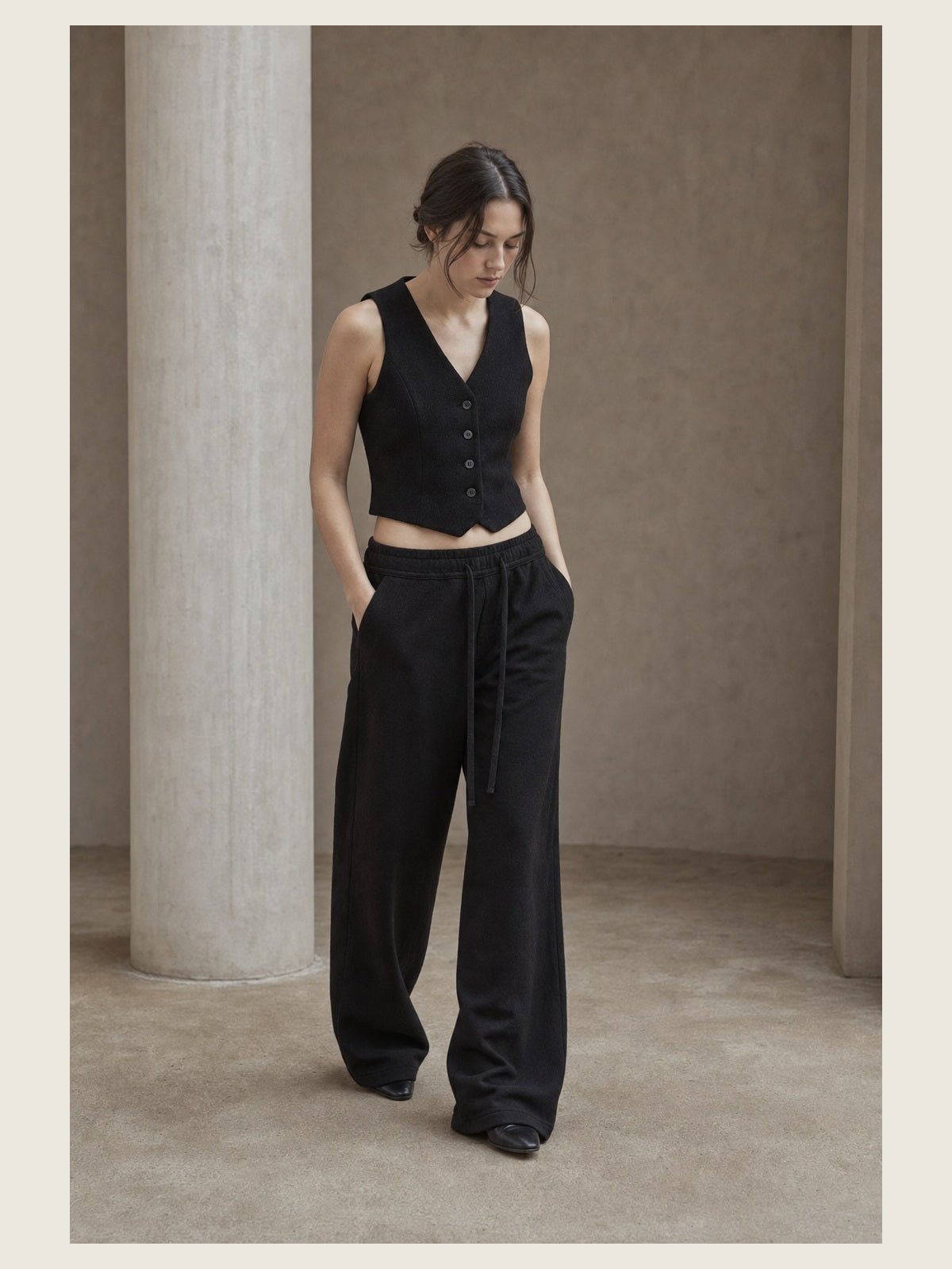 Fitted Wool Vest - by THOM KROM