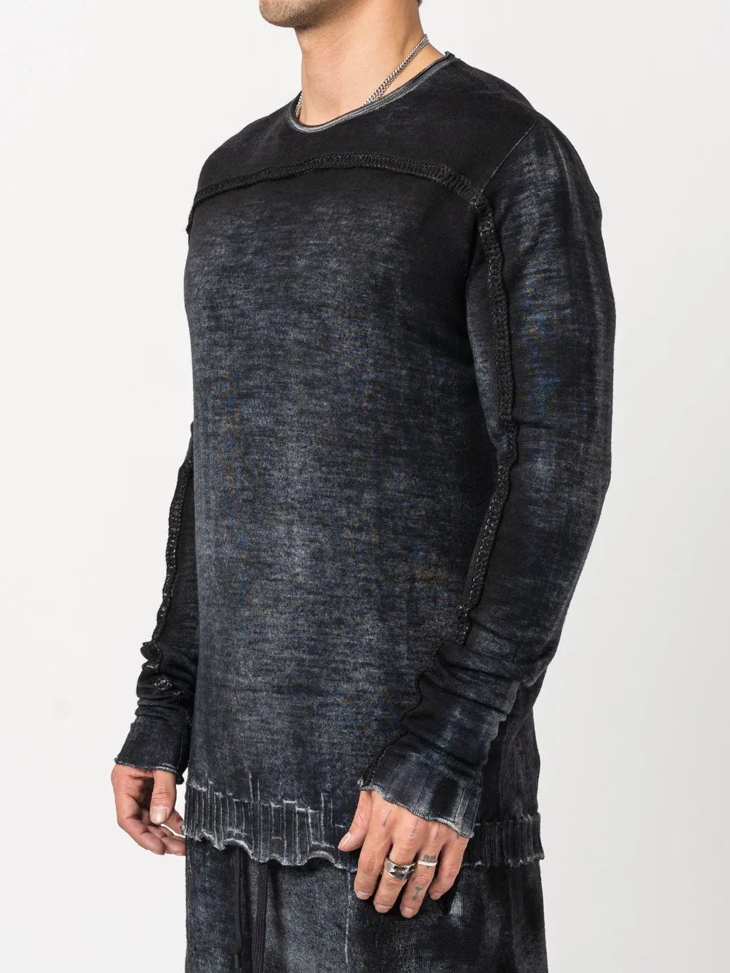 Front Embroidery Wool Sweater - by MD75