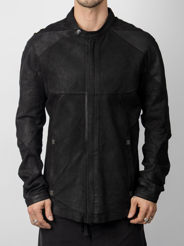 Garment - Dyed Lambskin Spine Jacket - by ISAAC SELLAM