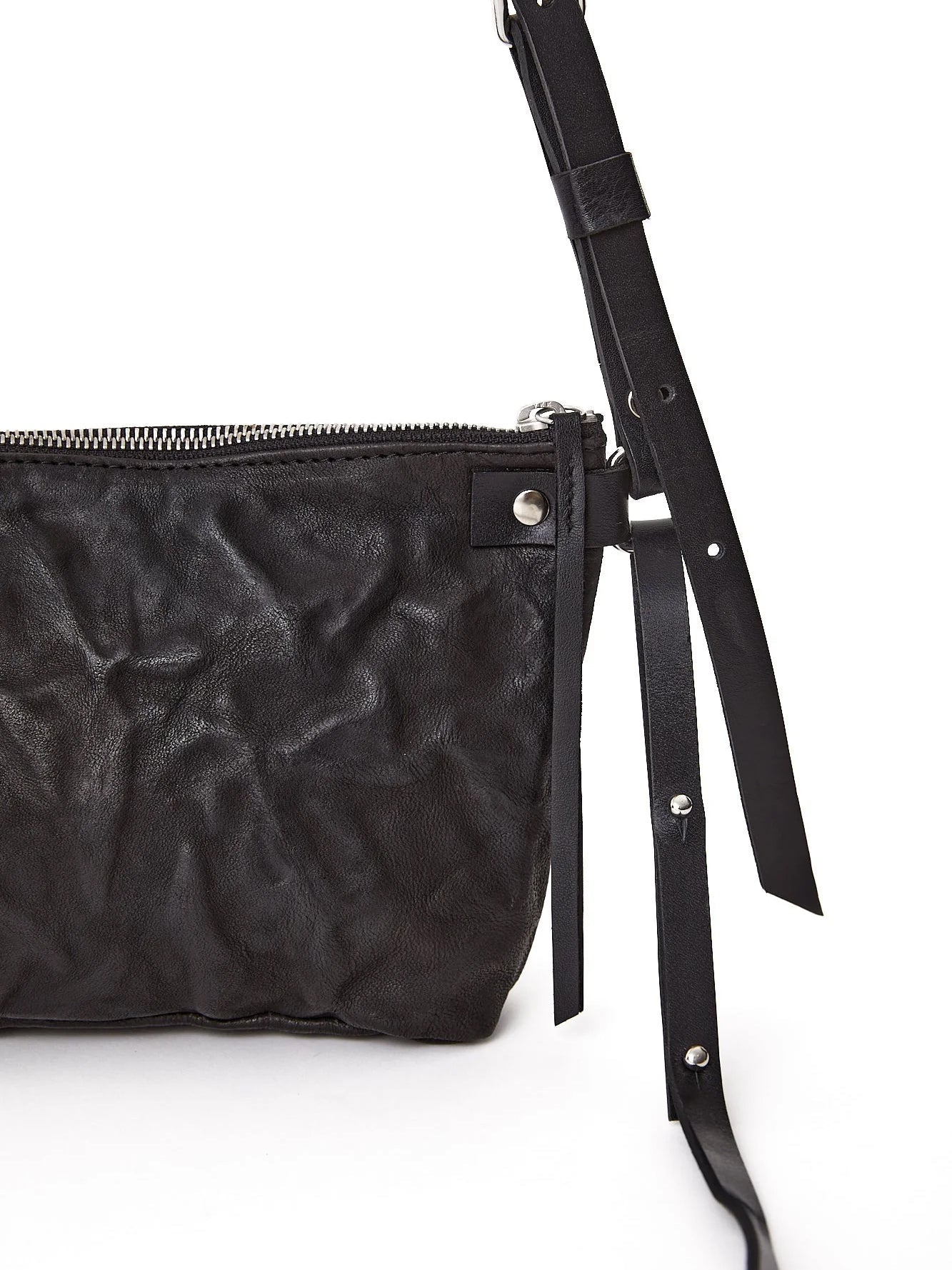 Gathered Leather Multiway Bag - by NOAM