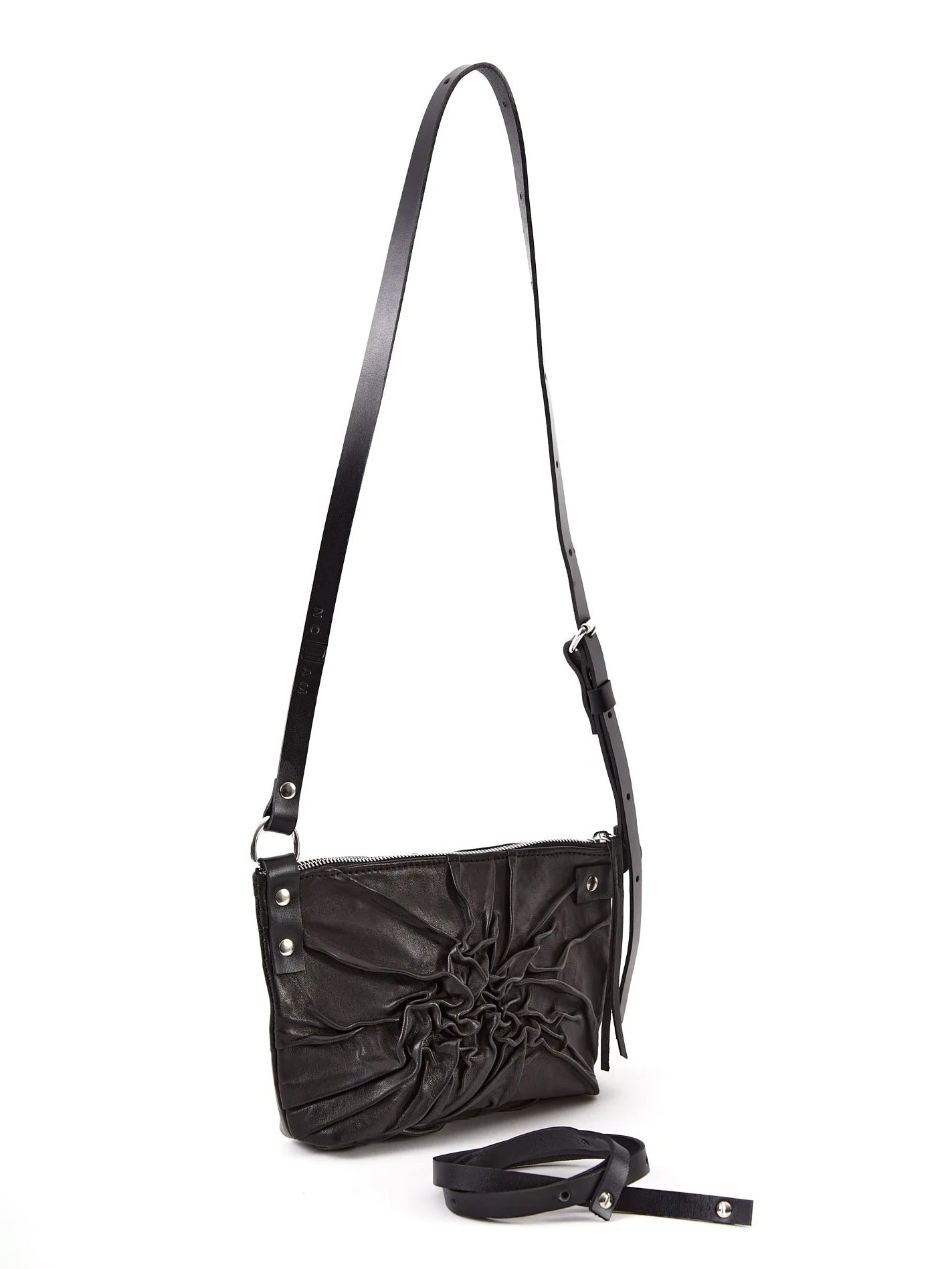 Gathered Leather Multiway Bag - by NOAM