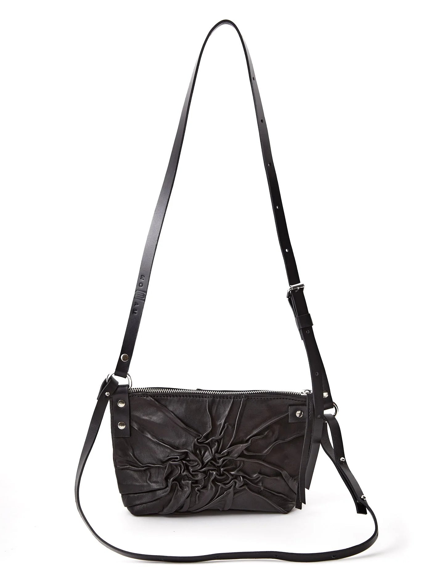 Gathered Leather Multiway Bag - by NOAM