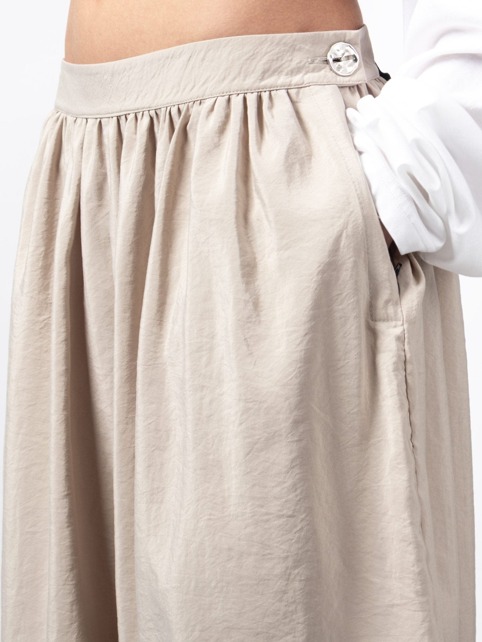 Gathered Wide Balloon Trousers - by VAGUE