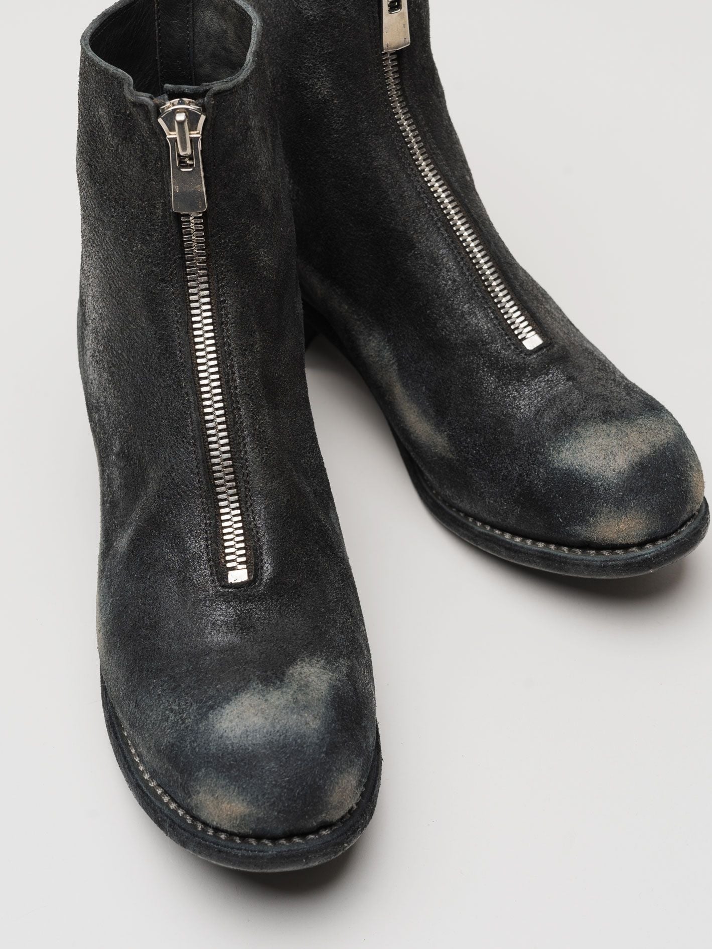 GUIDI PL1 Front Zip Black Horse Leather Boots | INN7