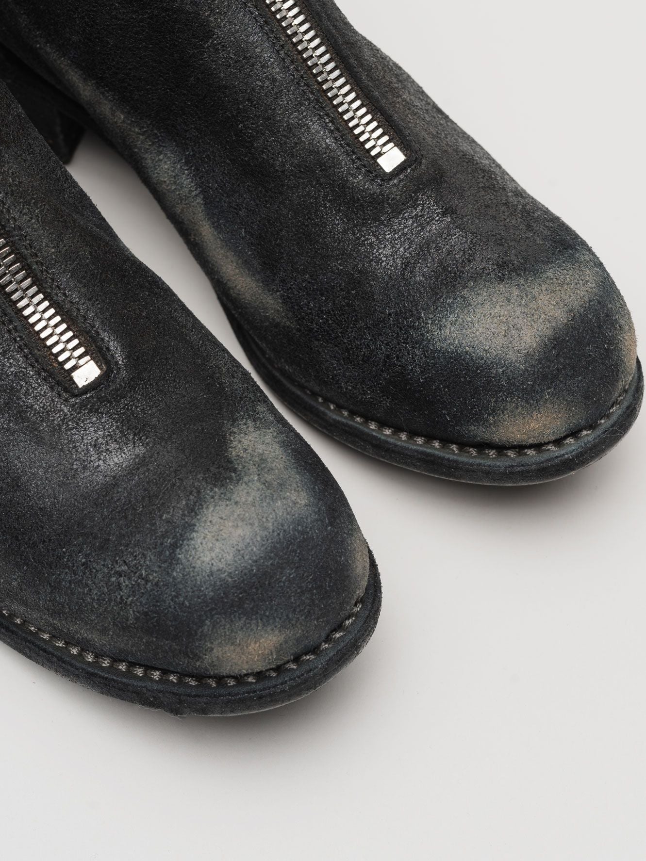 GUIDI PL1 Front Zip Black Horse Leather Boots | INN7