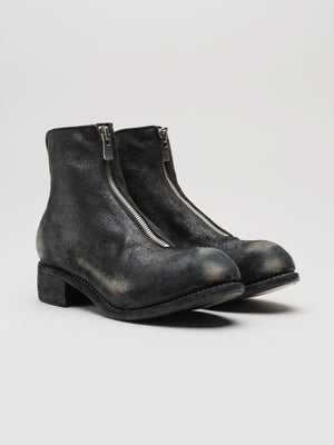 PL1 Front Zip Boots in Black