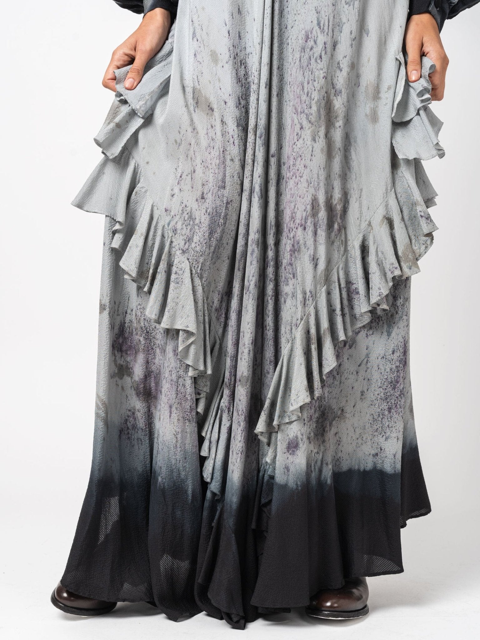 Hand - Dyed silk maxi dress - by Bazz&Lutra