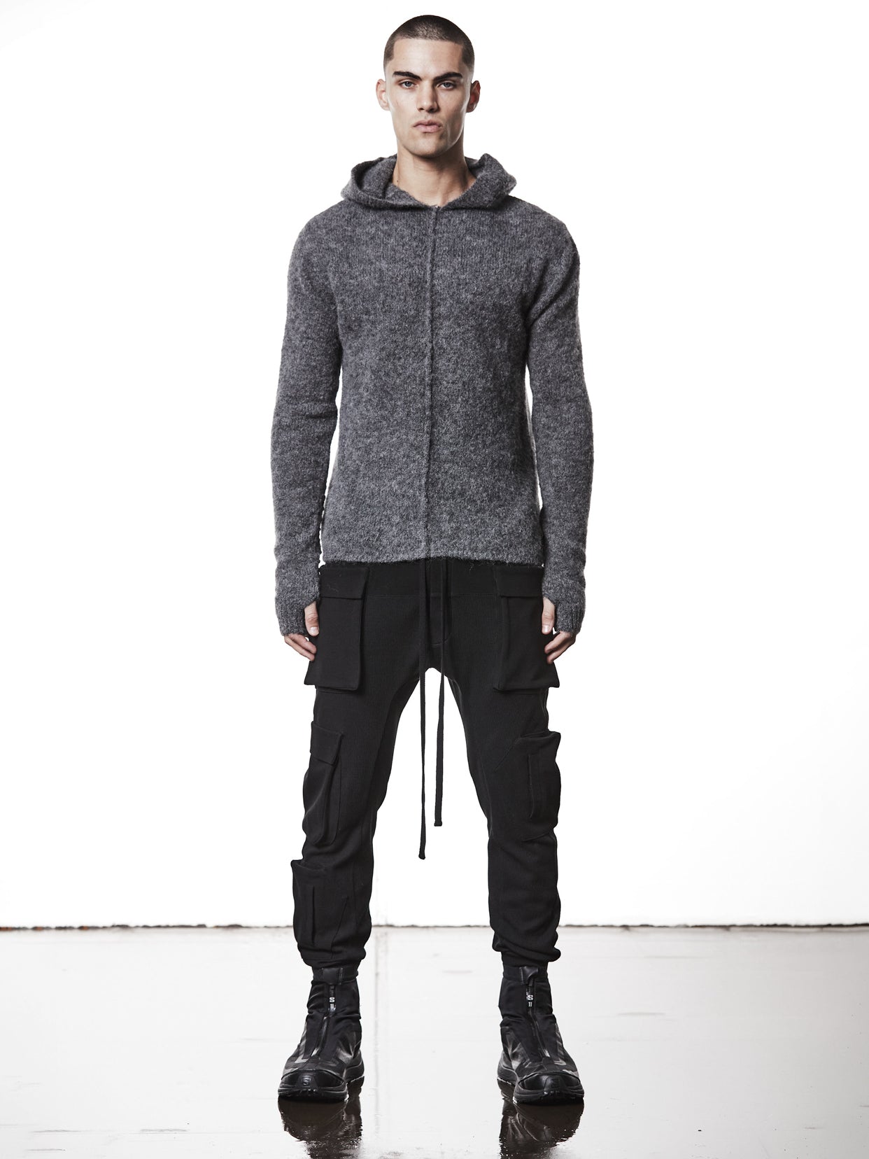 Hooded Alpaca Sweater - by THOM KROM