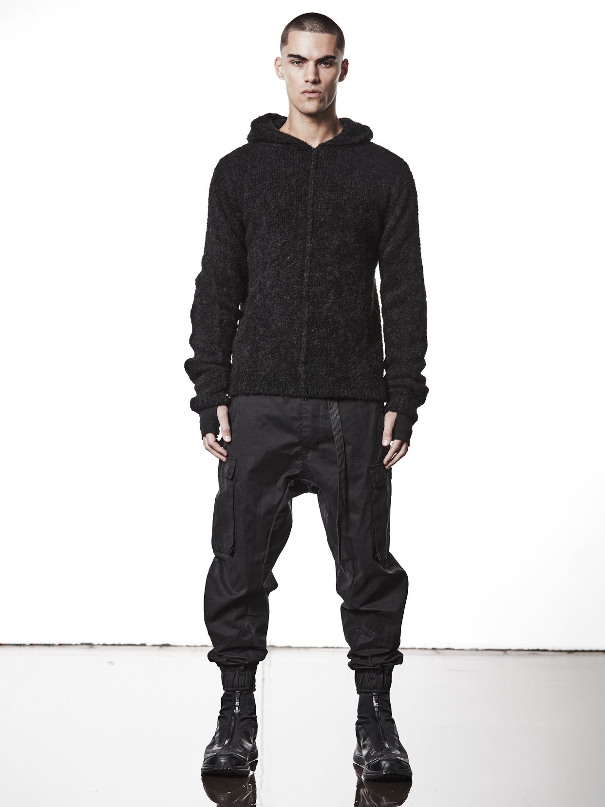 Hooded Alpaca Sweater - by THOM KROM