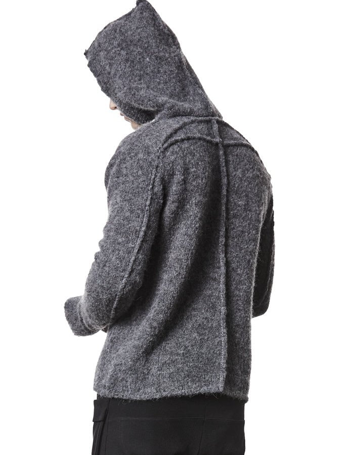 Hooded Alpaca Sweater - by THOM KROM