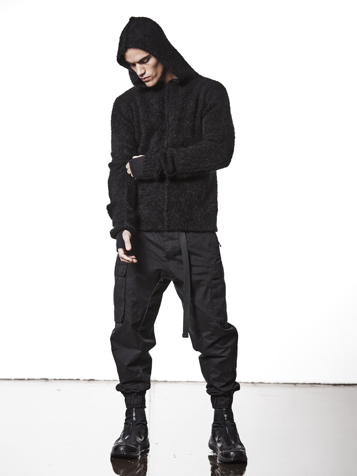 Hooded Alpaca Sweater - by THOM KROM
