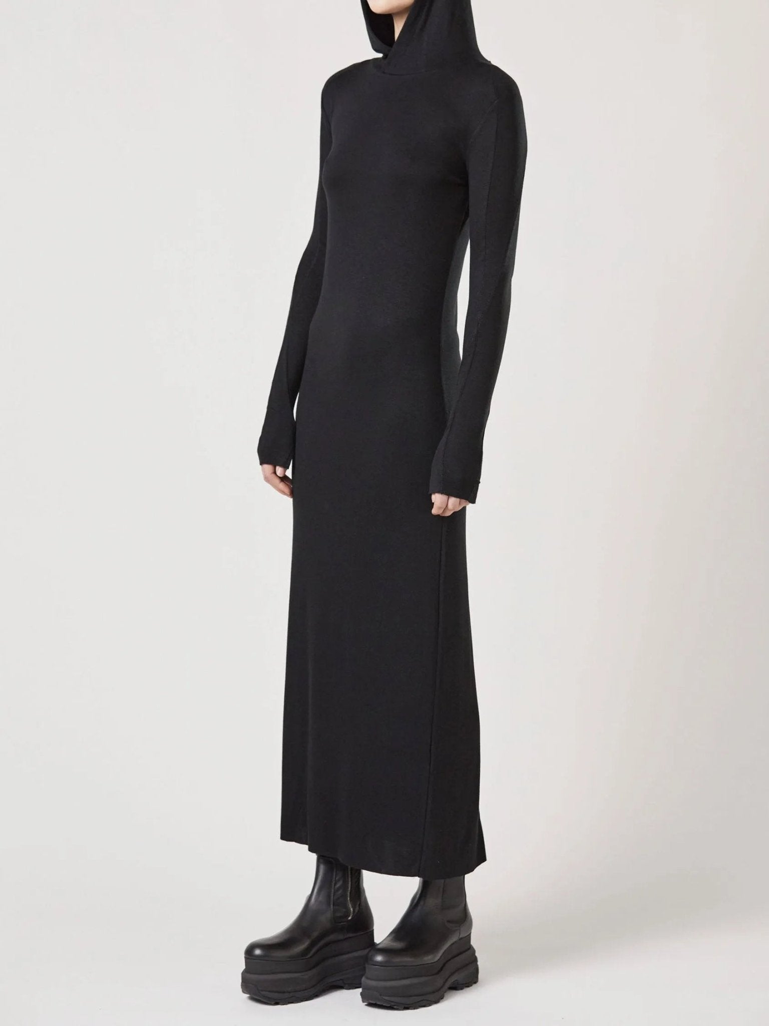 Hooded long dress - by THOM KROM