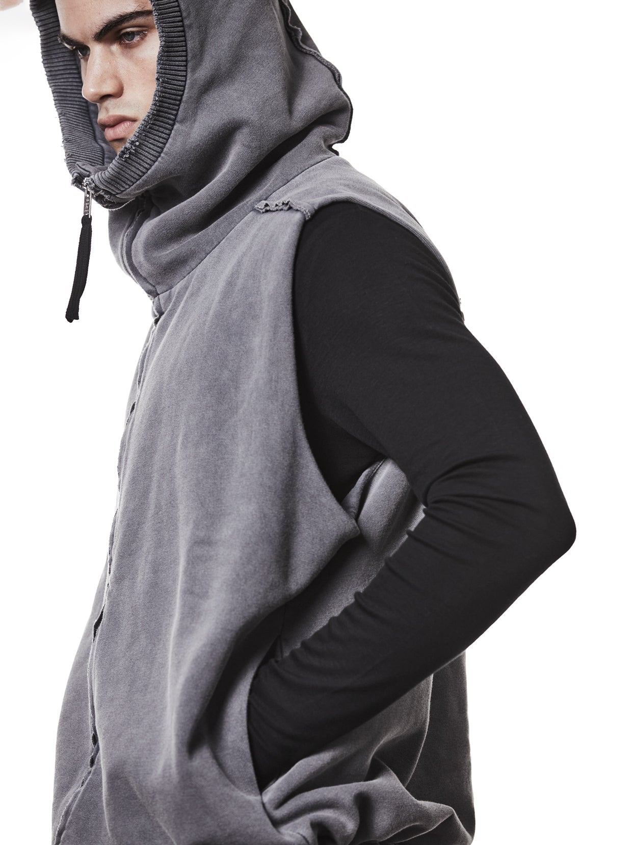 Hooded Vest - by THOM KROM