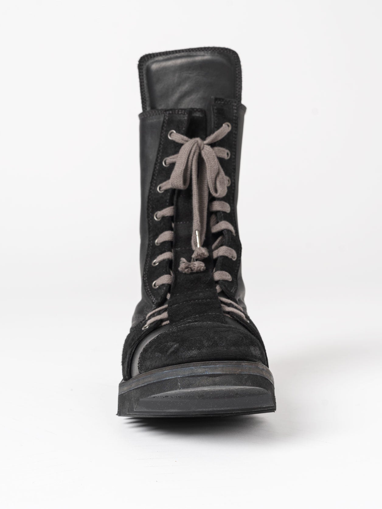 Horse Leather Shark Sole Lace - Up Boots - by D.HYGEN