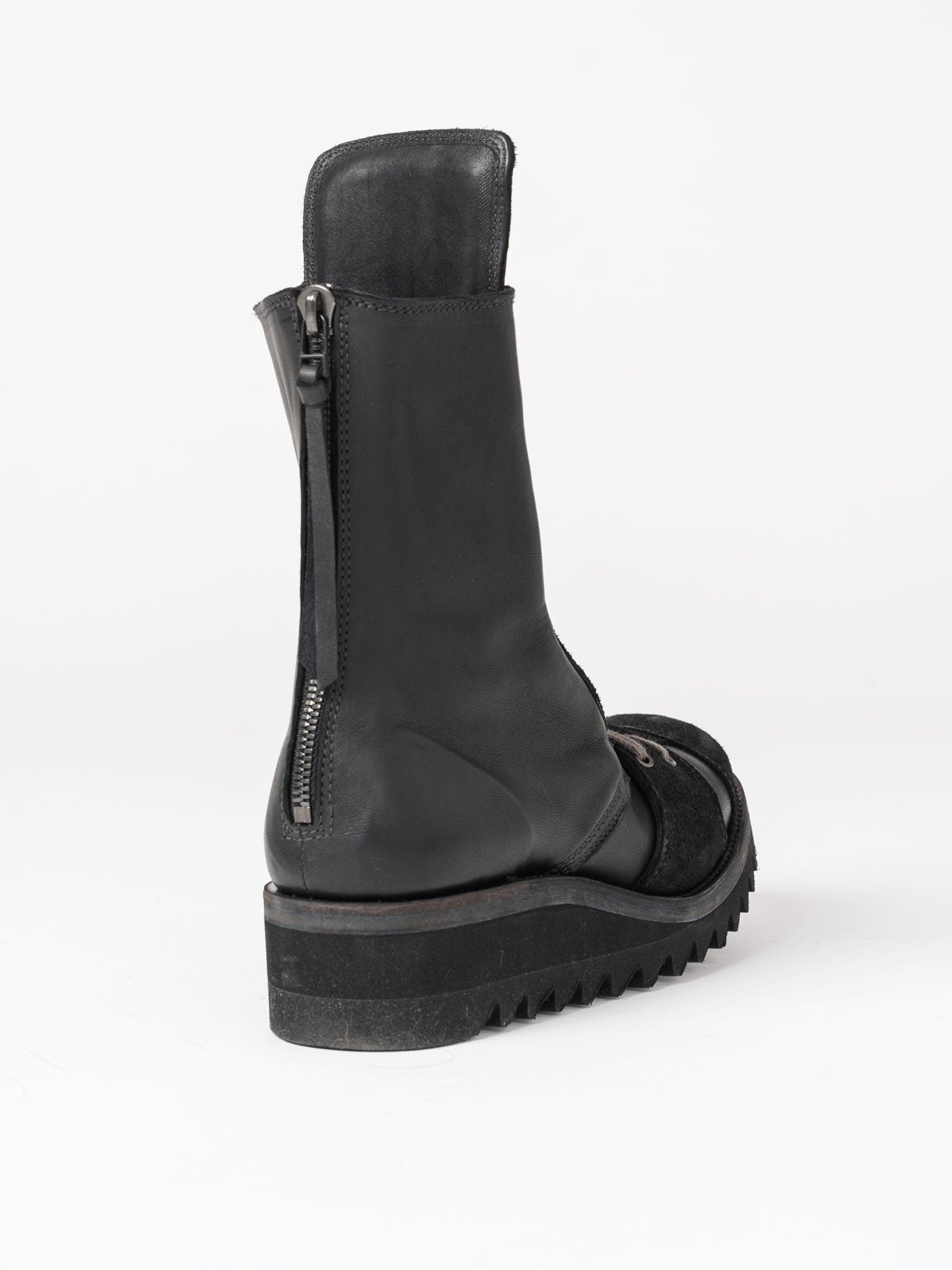 Horse Leather Shark Sole Lace - Up Boots - by D.HYGEN