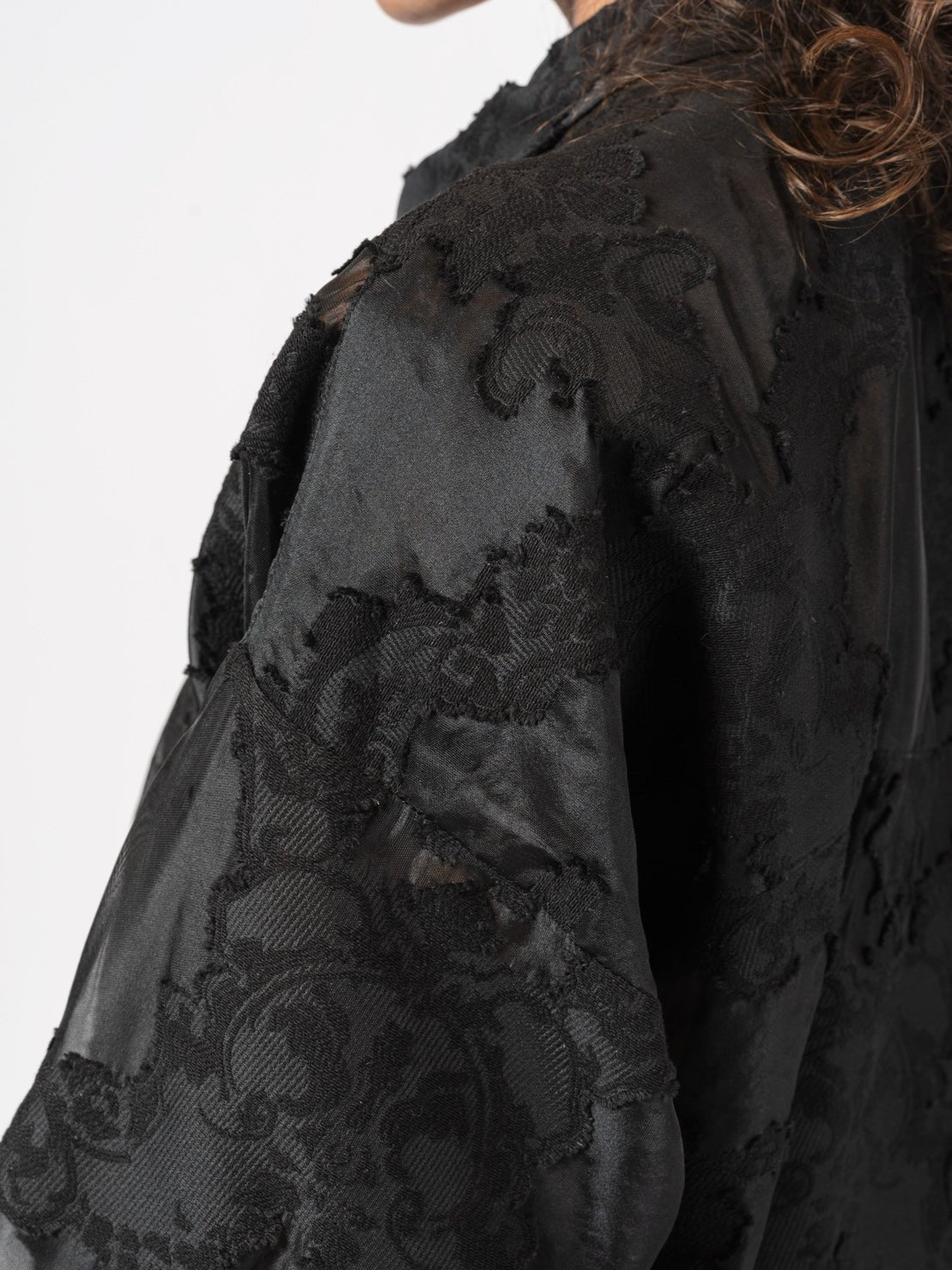 Jacquard Patchwork Long Jacket - by NOSTRA SANTISSIMA