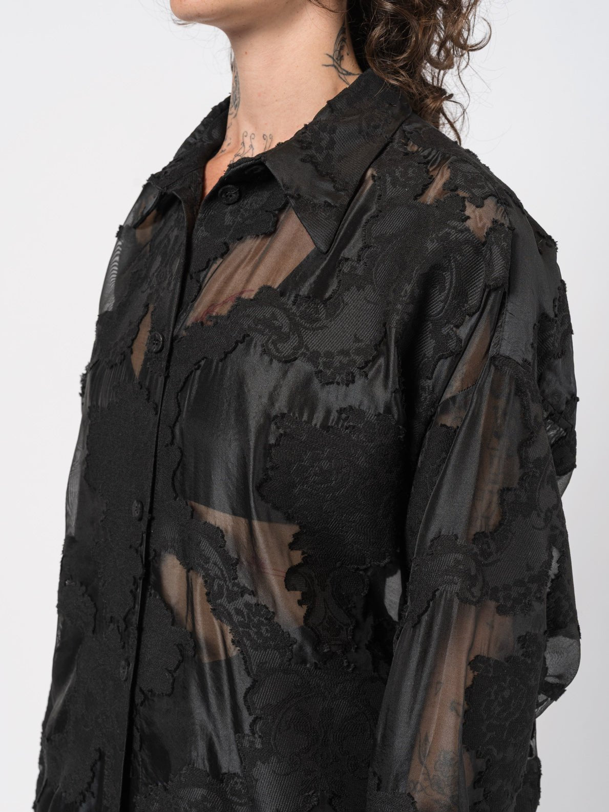 Jacquard Patchwork Long Jacket - by NOSTRA SANTISSIMA