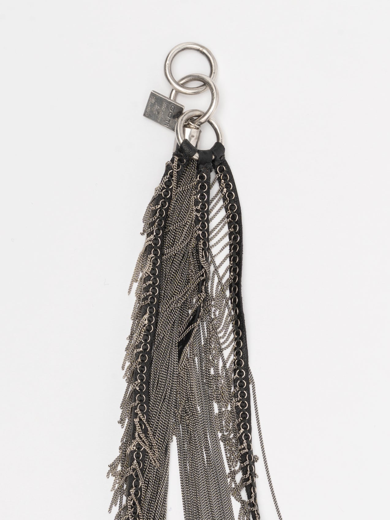 Layered Chain and Leather Necklace - by GOTI