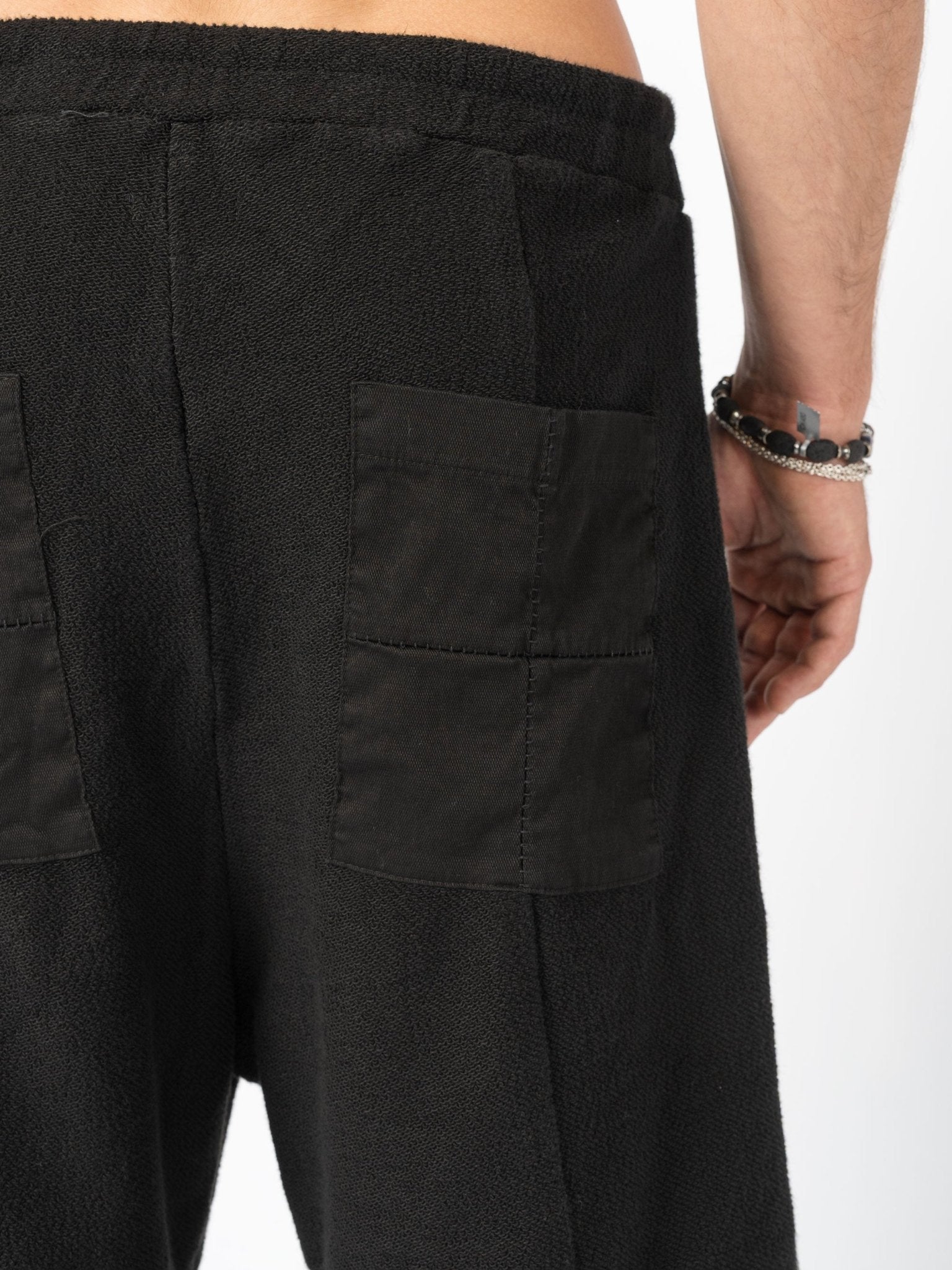 Layered Cotton Terry Shorts - by MD75