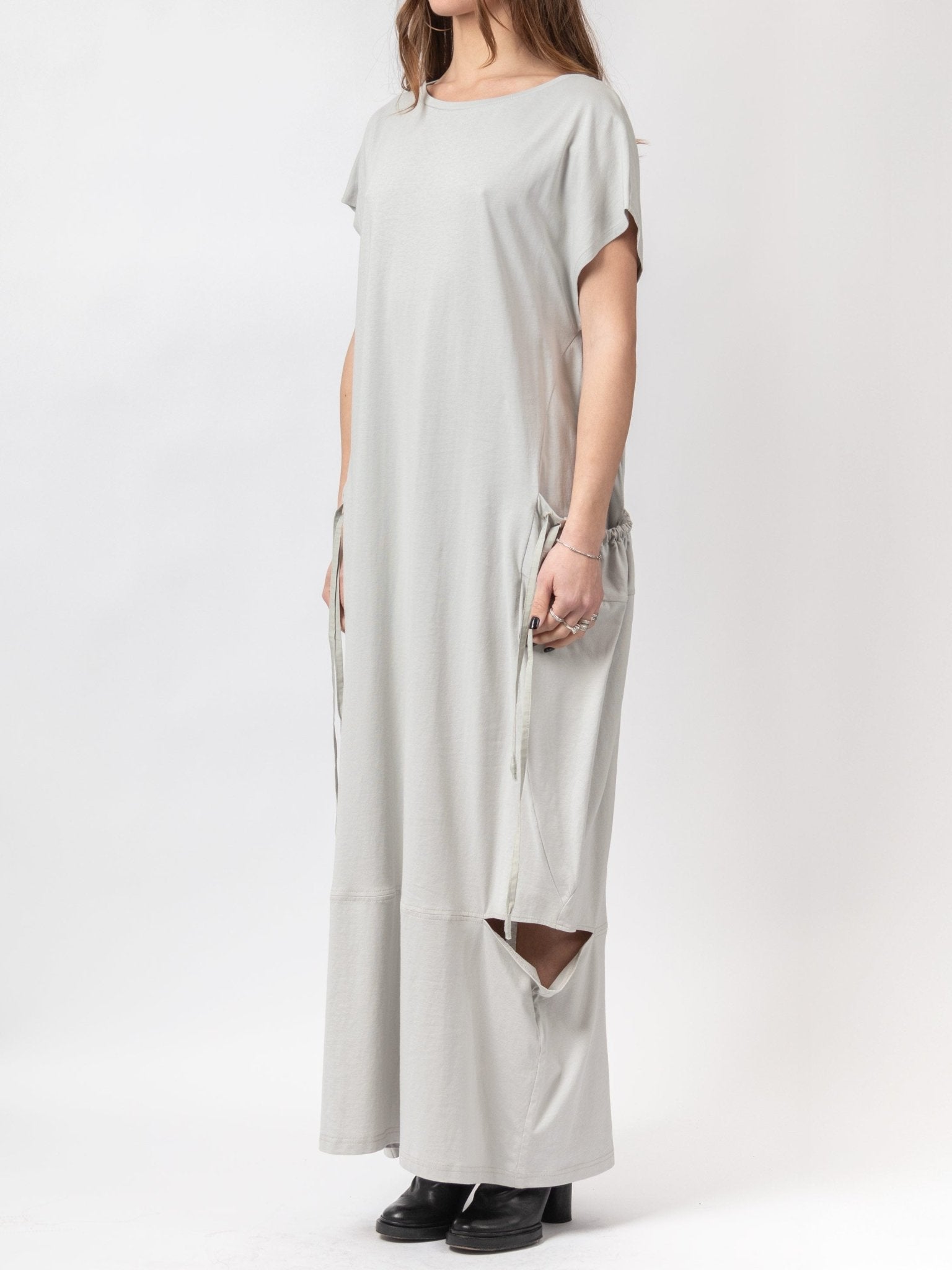 Layered Pocket Maxi Dress - by VAGUE