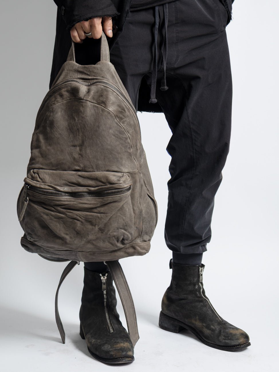 Leather Backpack - by GIORGIO BRATO