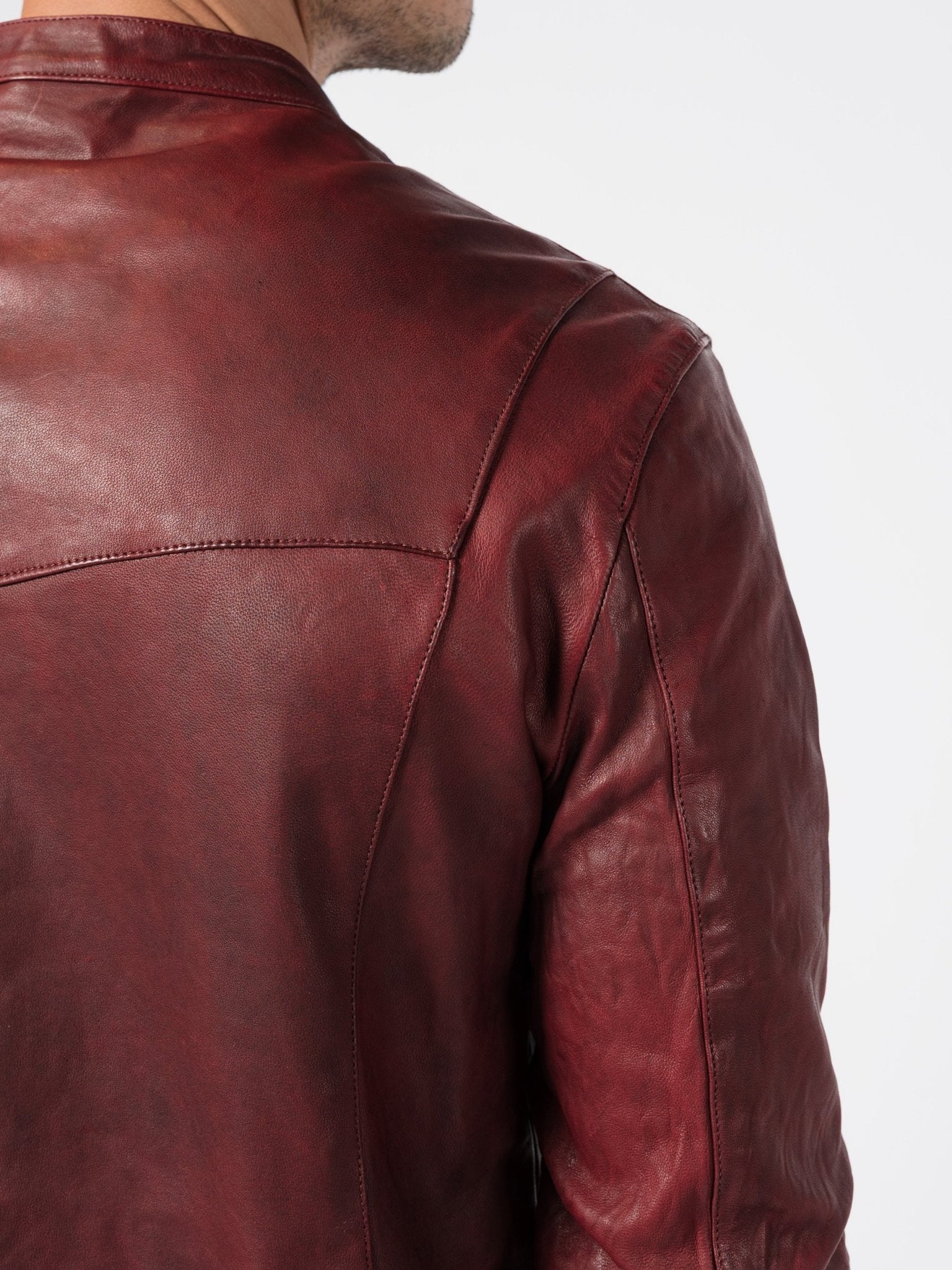 Leather Biker Jacket - by GIORGIO BRATO