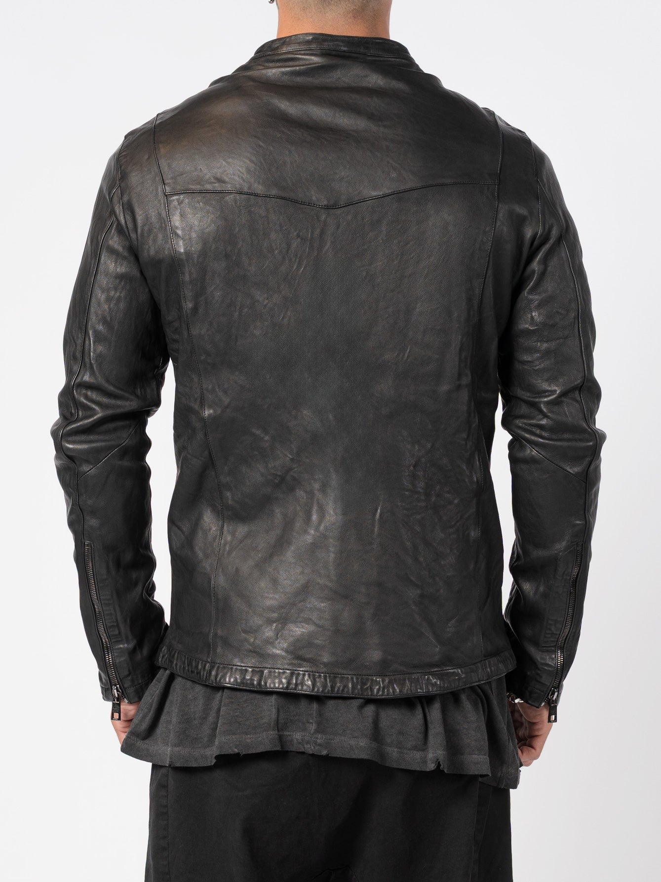 Leather Biker Jacket - by GIORGIO BRATO