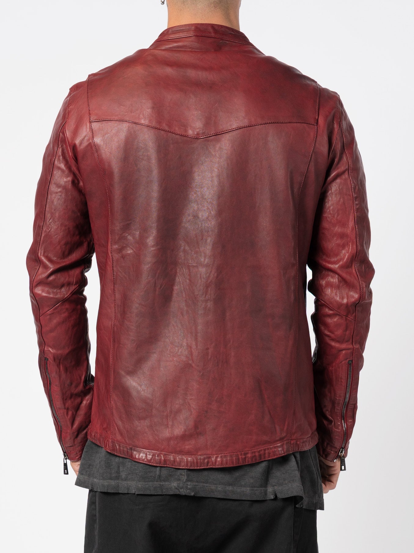 Leather Biker Jacket - by GIORGIO BRATO