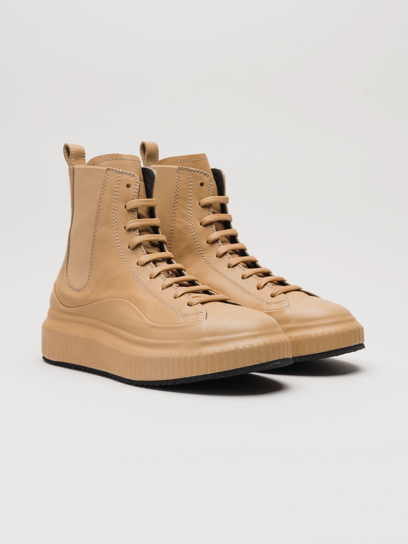 Leather High - Top Platform Boot - by OFFICINE CREATIVE