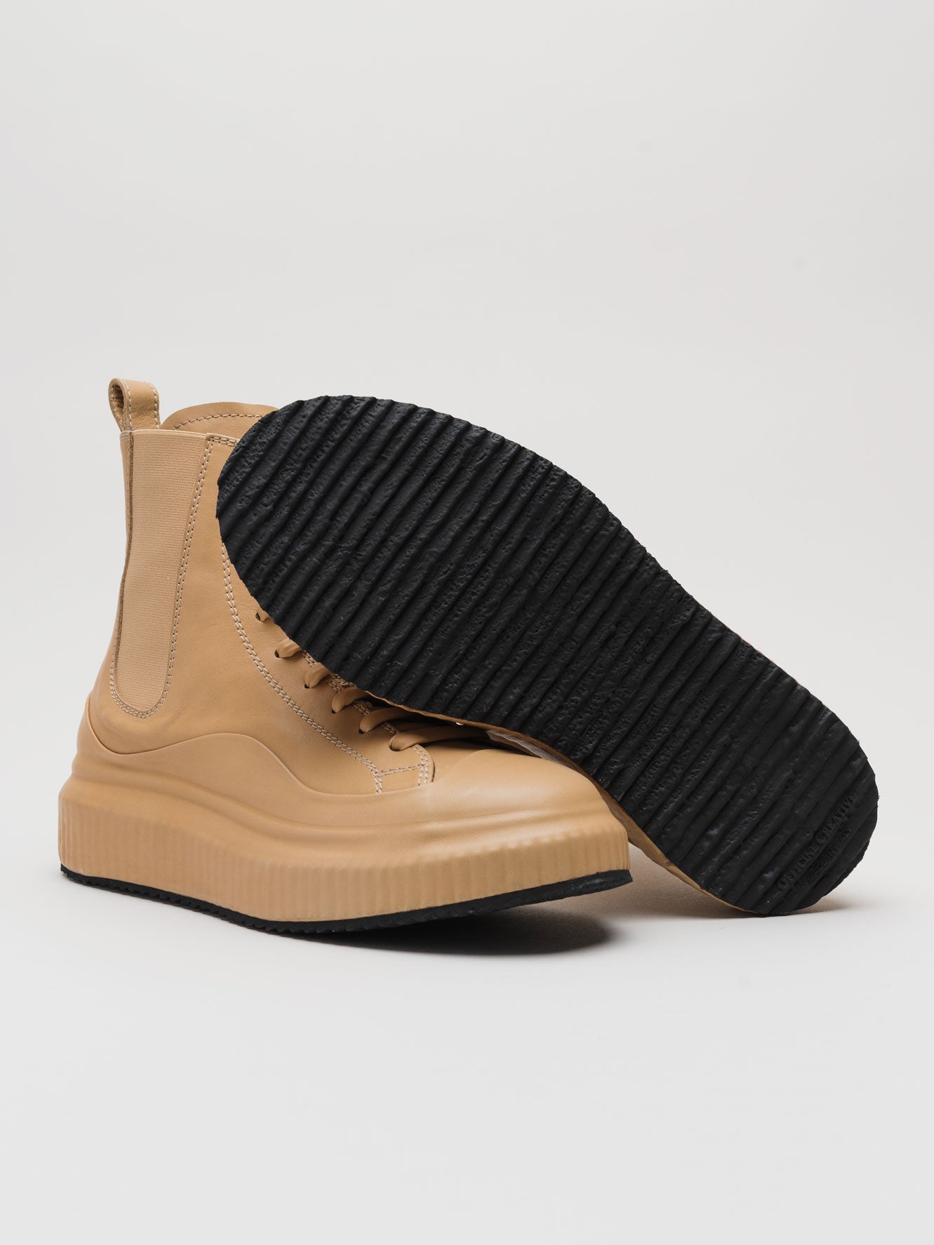 Leather High - Top Platform Boot - by OFFICINE CREATIVE