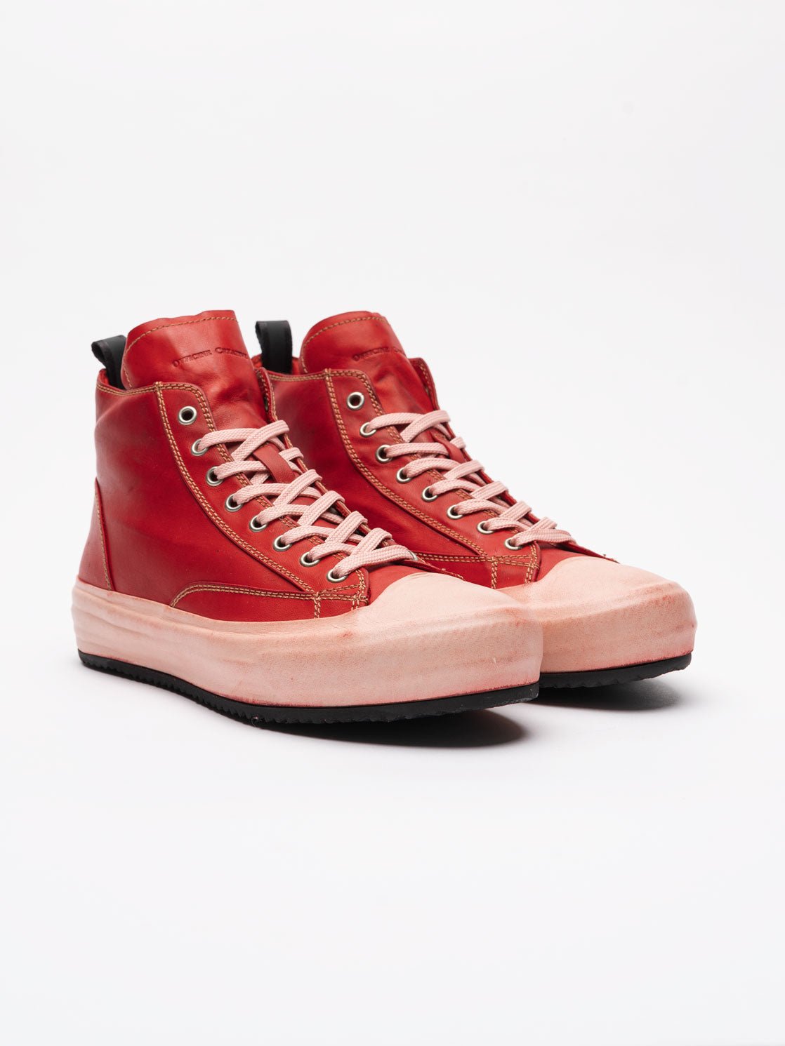 Leather High Top Sneakers - by OFFICINE CREATIVE