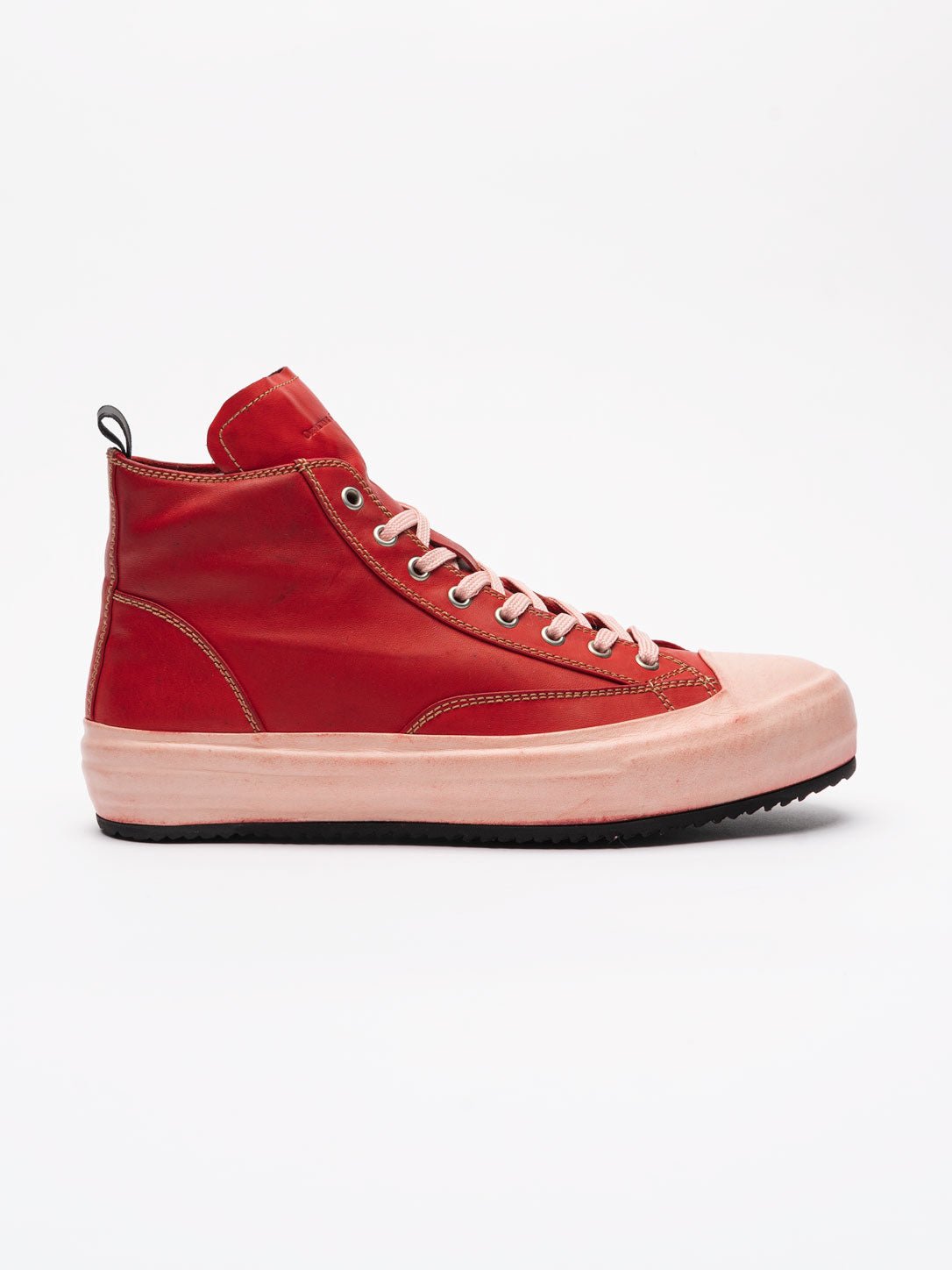 Leather High Top Sneakers - by OFFICINE CREATIVE