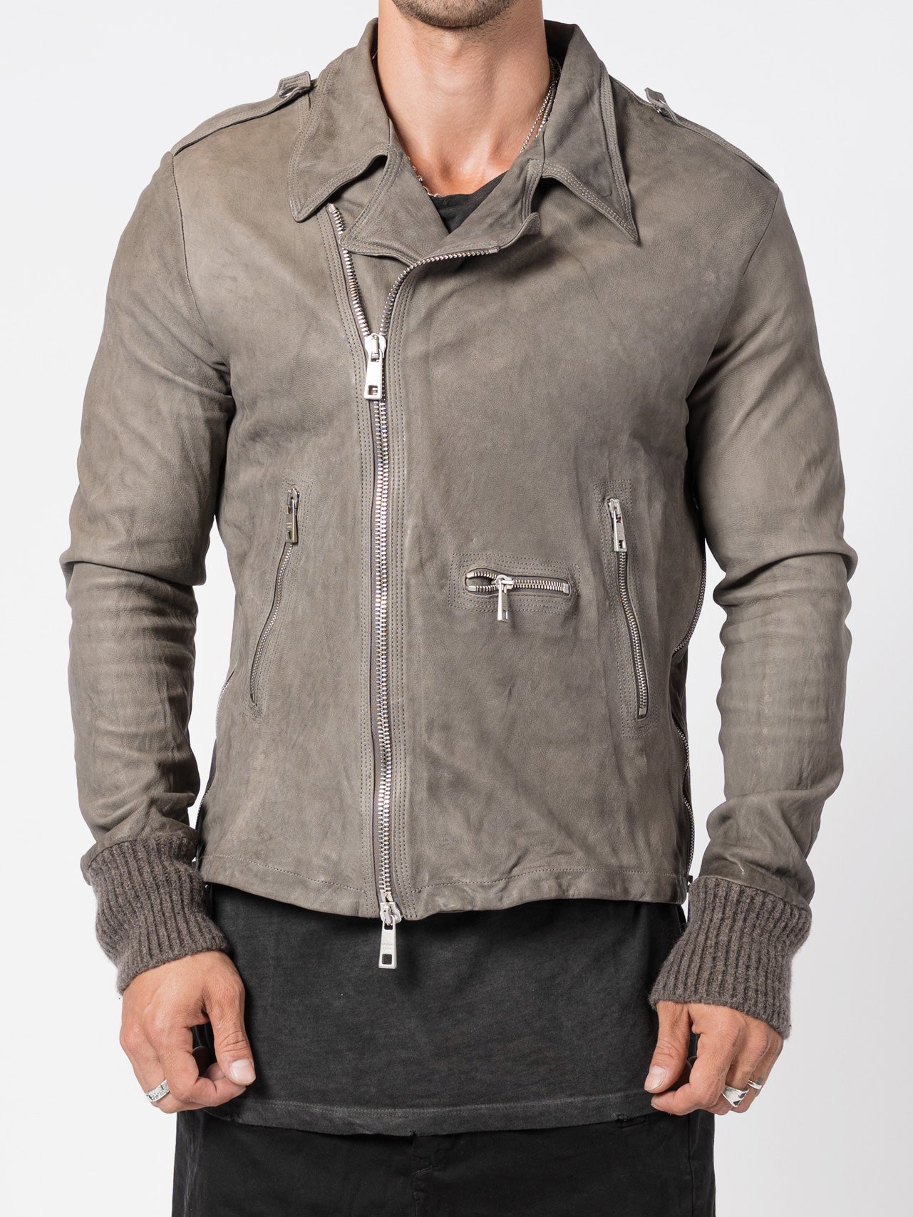Giorgio Brato Slate Leather Perfecto | INN7