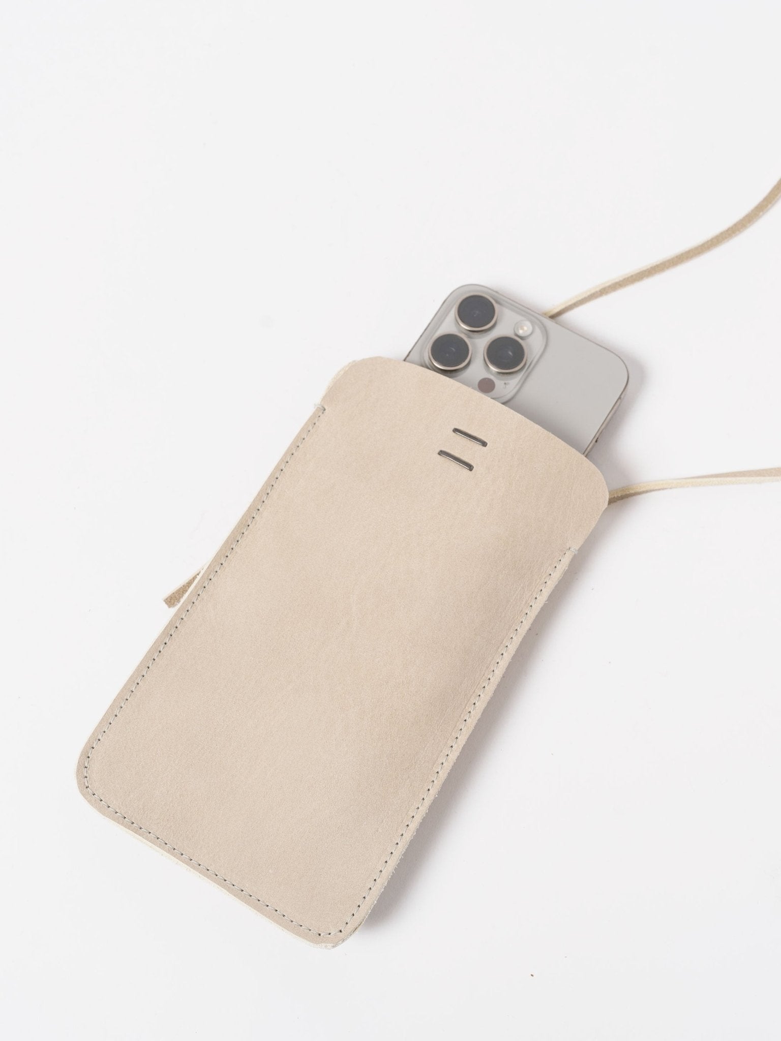 Leather Phone Holder - by DANIELE BASTA