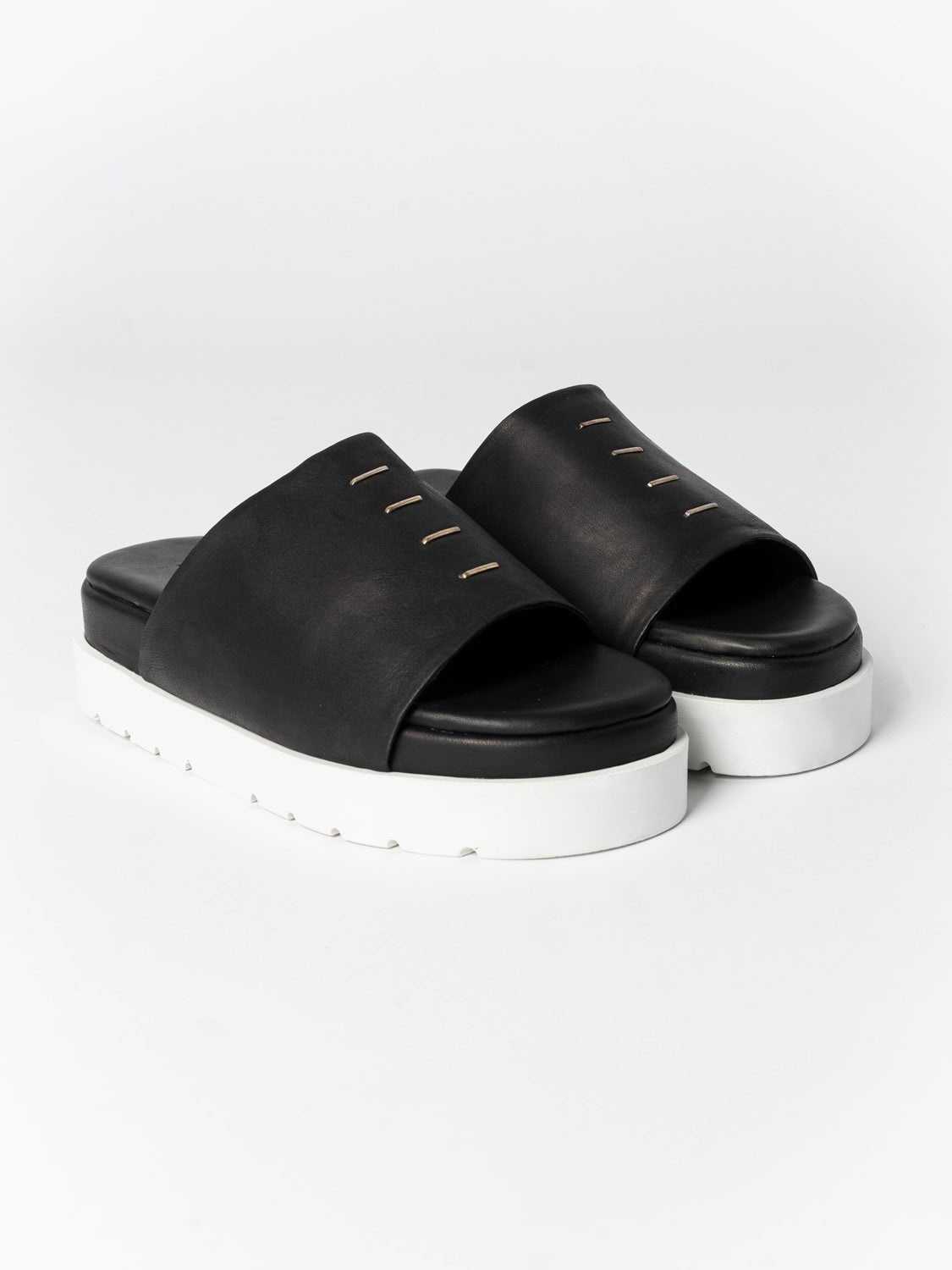 Leather Slide Sandals - by AITO