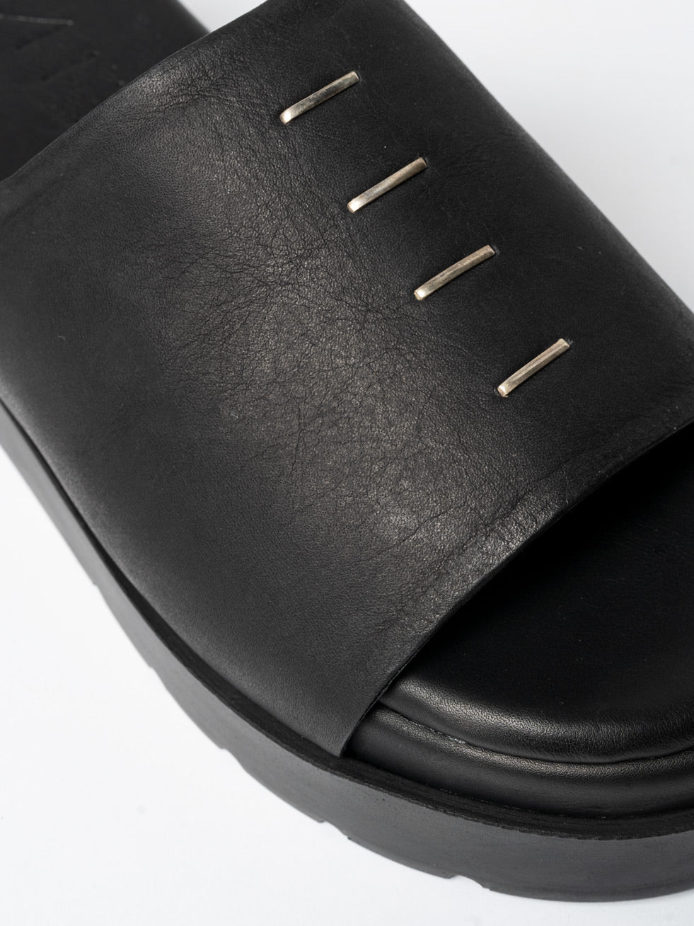 Leather Slide Sandals - by AITO