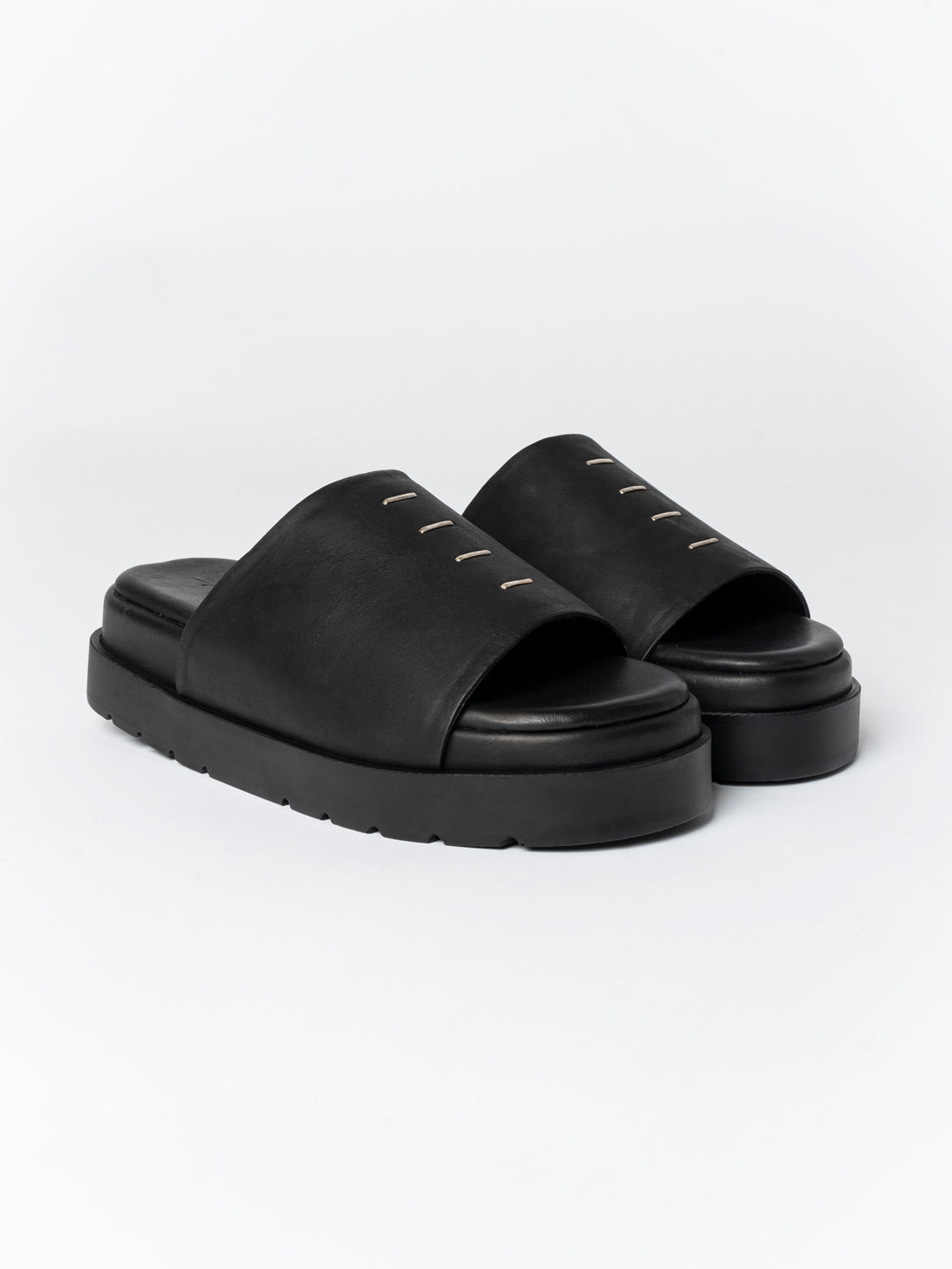 Leather Slide Sandals - by AITO