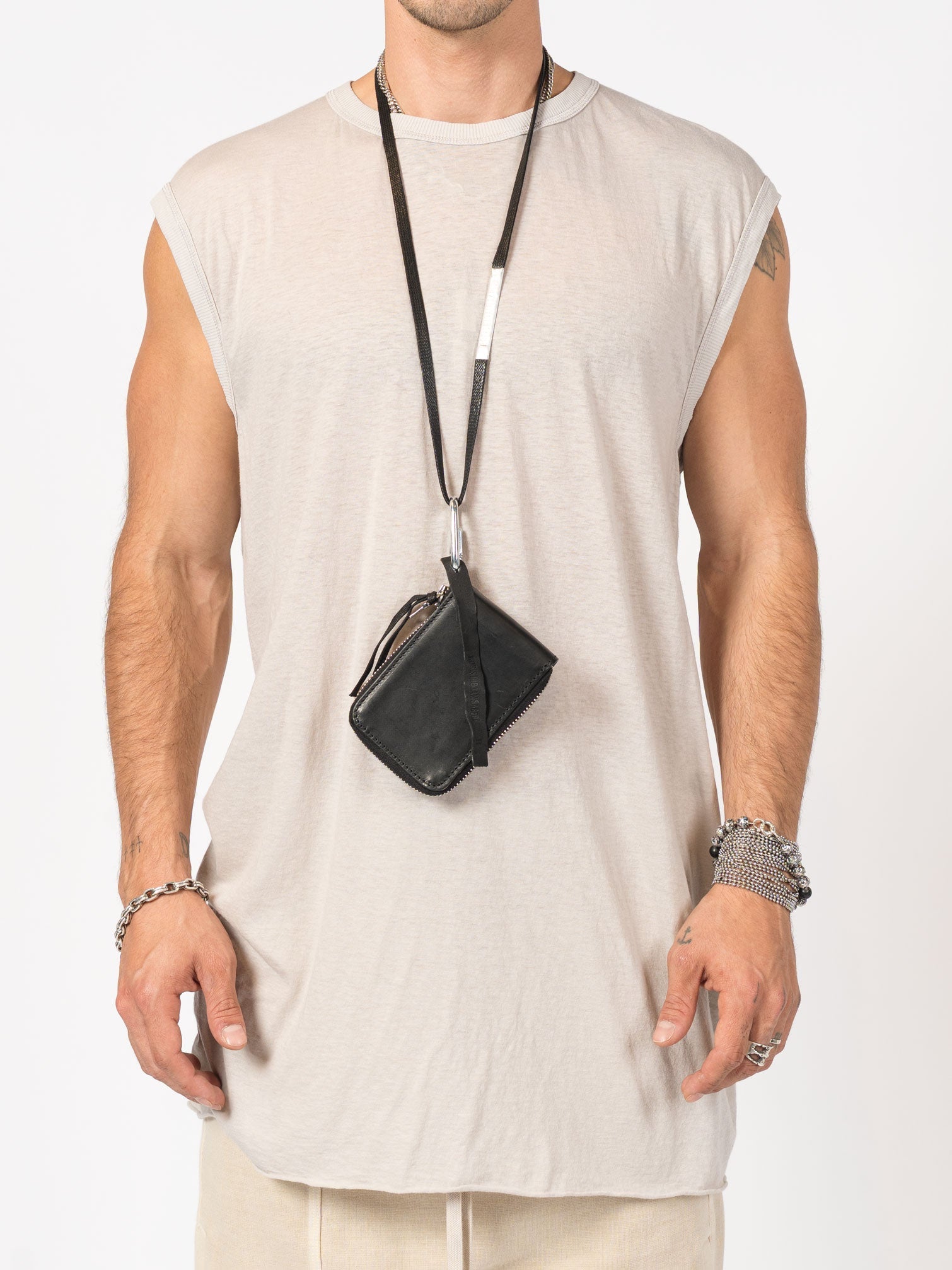 Leather Wallet with Keychain - by BORIS BIDJAN SABERI