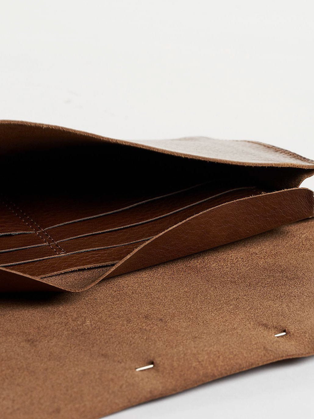 Leather Wallet with Piercing Detail - by DANIELE BASTA